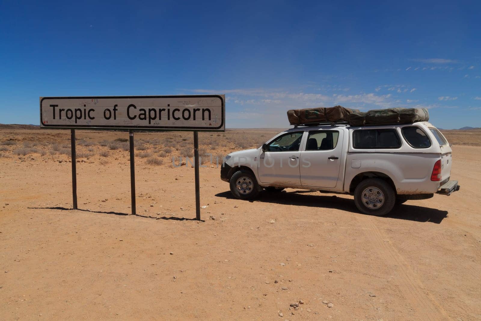 Tropic of capricorn sign from Namibia