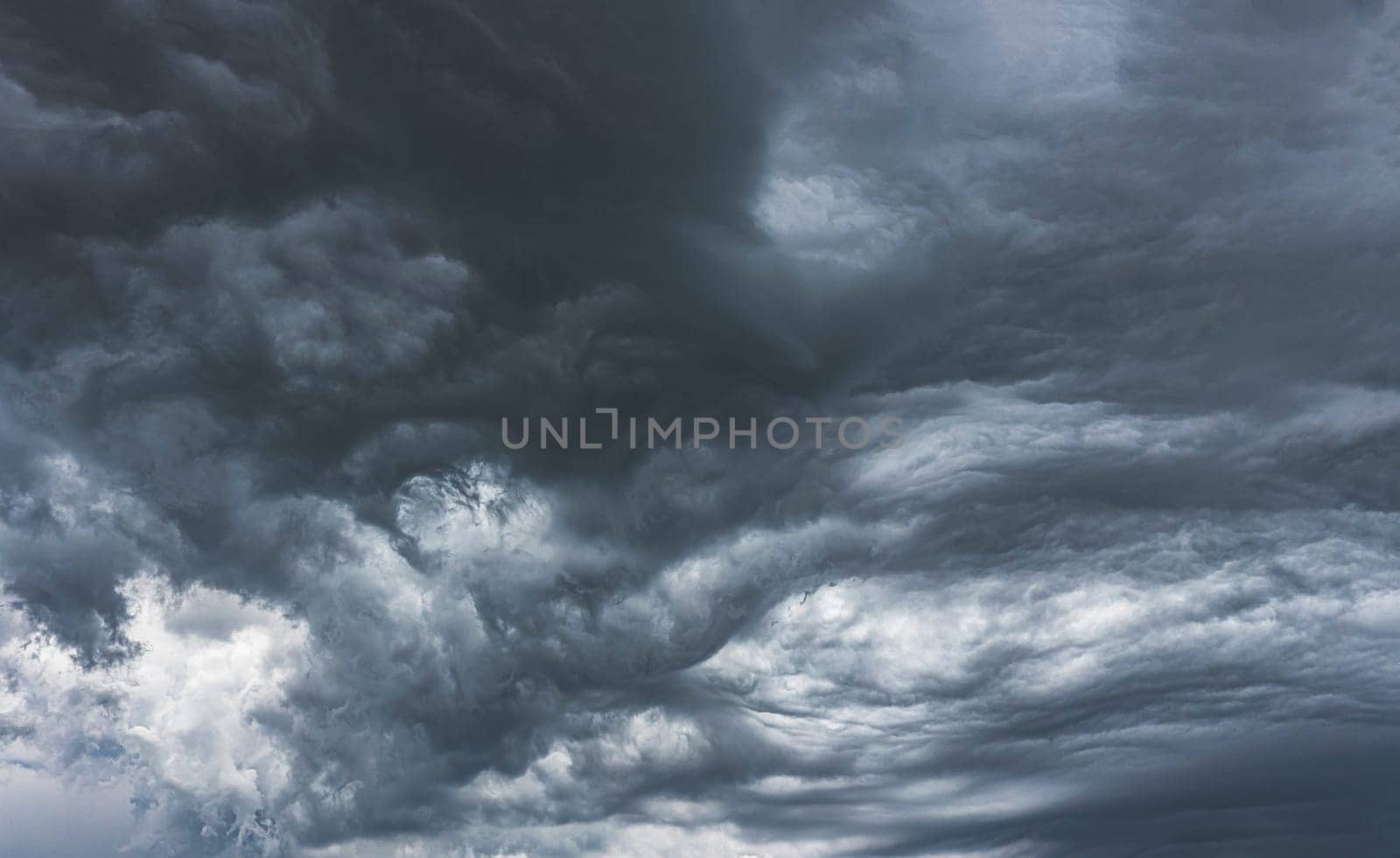 Stormy Sky Before Rain Thunderstorm. Storm Cloudy Sky Background.