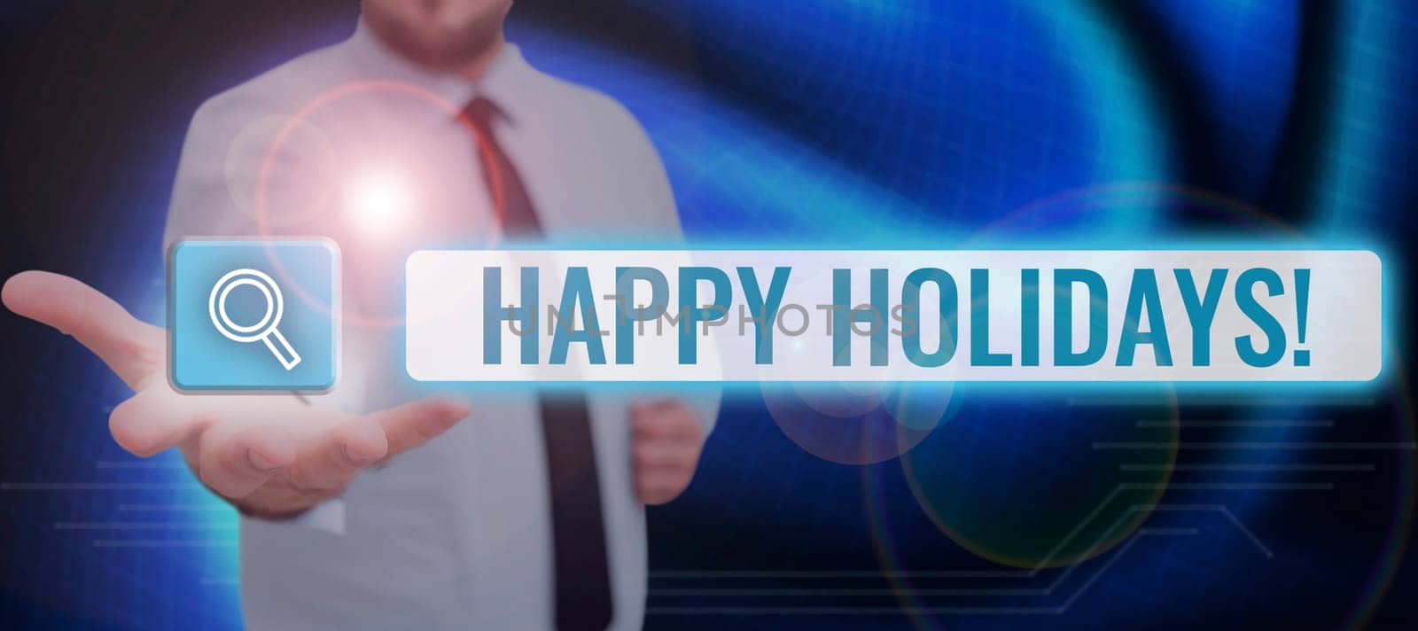 Writing displaying text Happy HolidaysMade a short journey by a group of people for pleasure, Business showcase Made a short journey by a group of showing for pleasure
