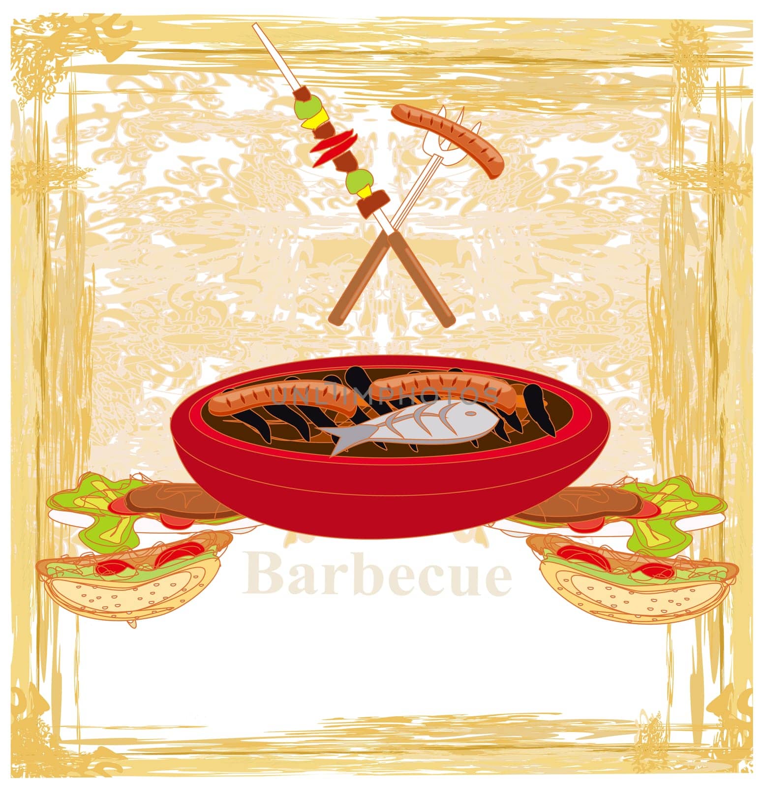 Vintage Barbecue Party Invitation