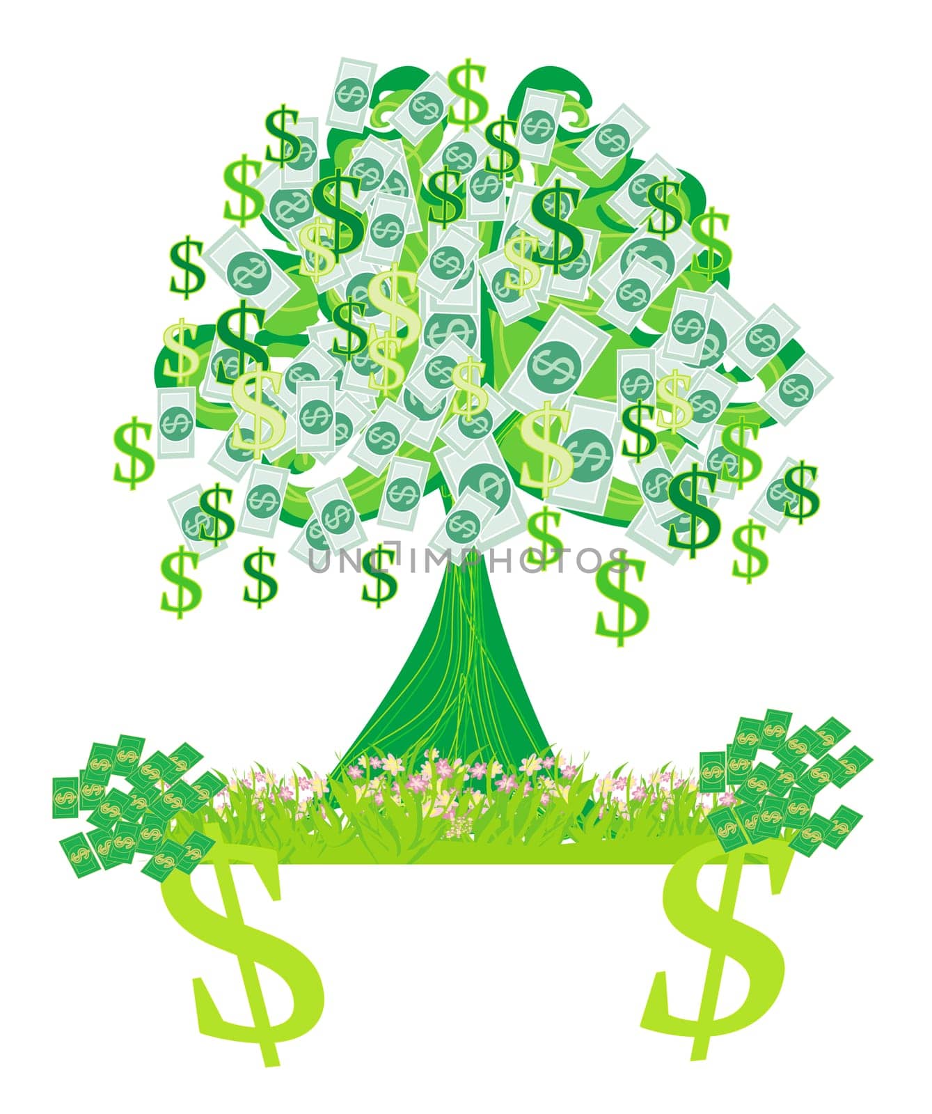 money growing on trees - abstract card