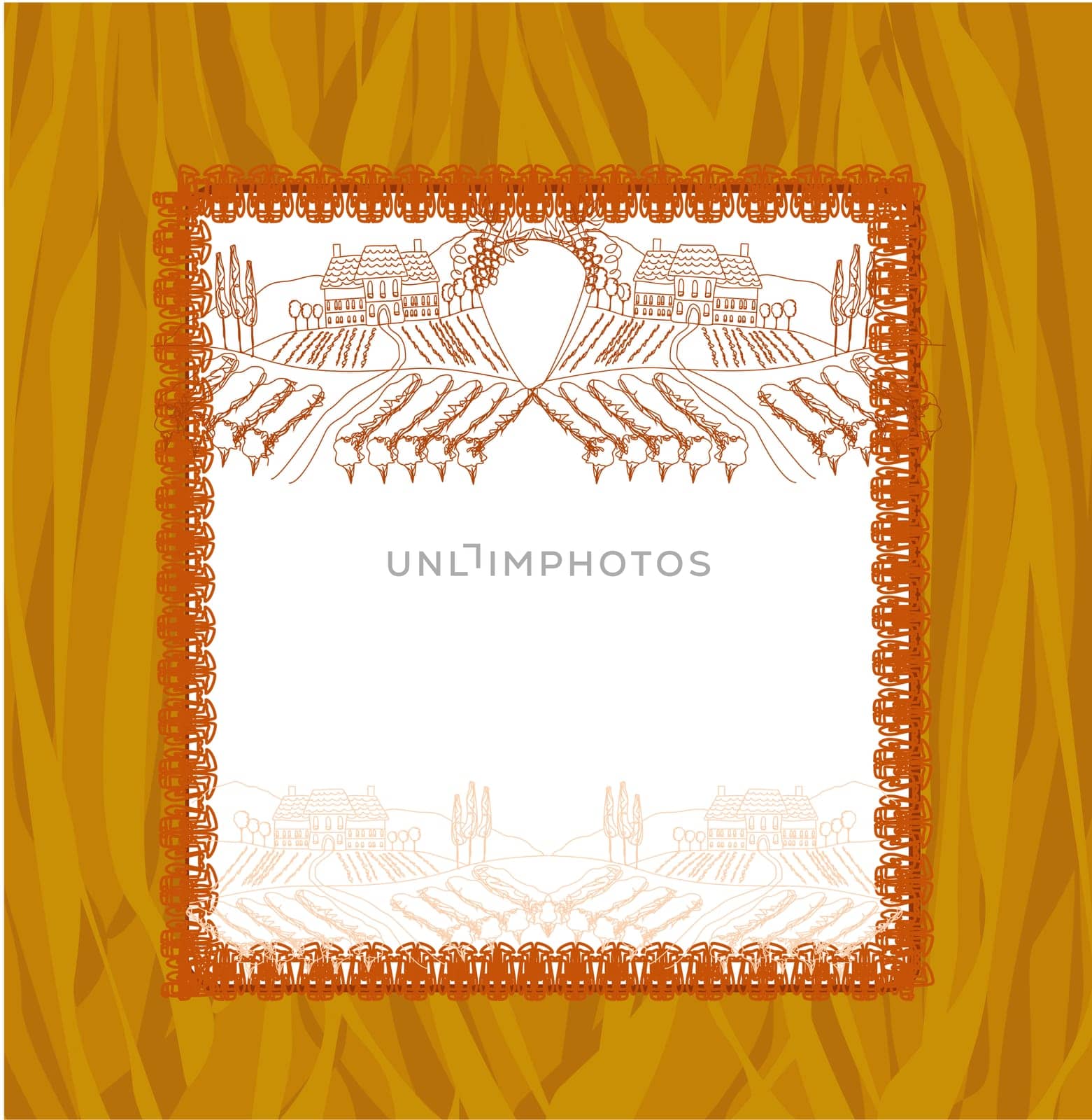 Vector illustration of vineyard