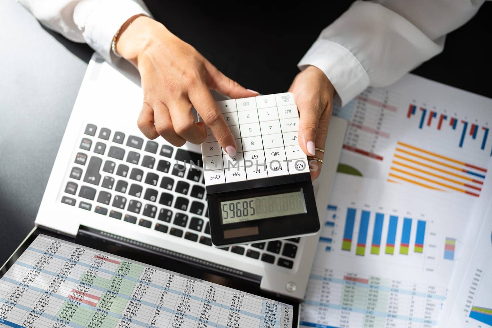 Business Technology In Office. Finance Money Work