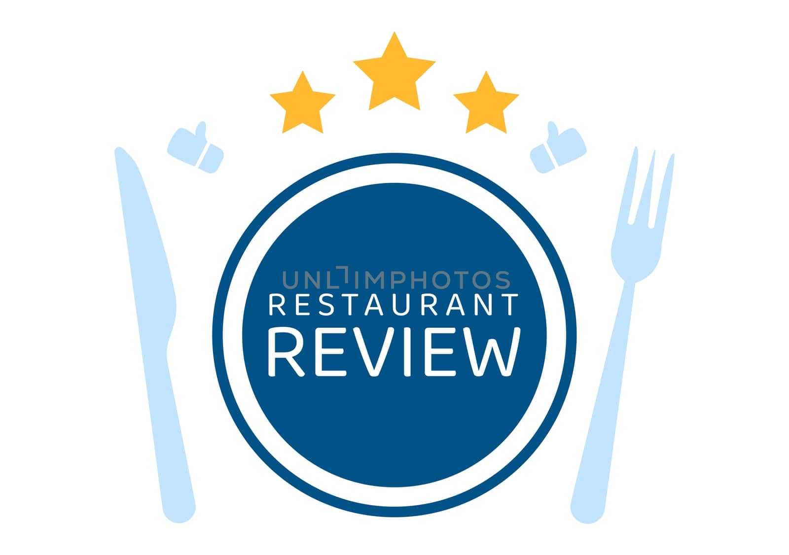 Restaurant Rating Review Template Hand Drawn Cartoon Flat Illustration with Customer Feedback, Rate Star, Expert Opinion and Online Survey