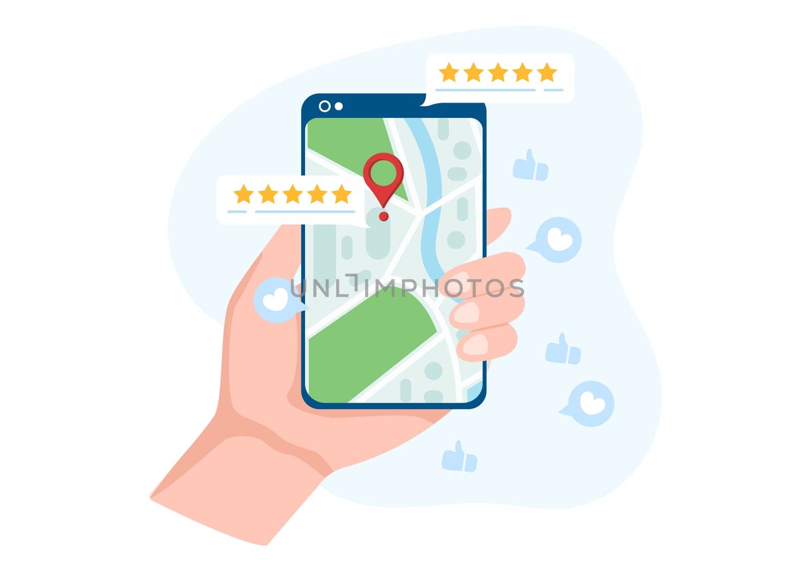 Restaurant Rating Review Template Hand Drawn Cartoon Flat Illustration with Customer Feedback, Rate Star, Expert Opinion and Online Survey