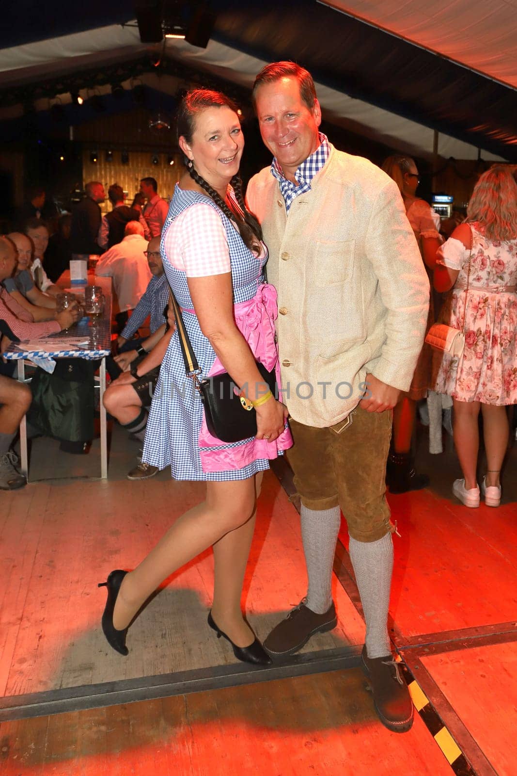 Jo-Rebecca Hartmann with Husband Andreas Kühlich,.Barrel tapping Wandsbek Oktoberfest Hamburg with VIP Guest  ,16.09.2022