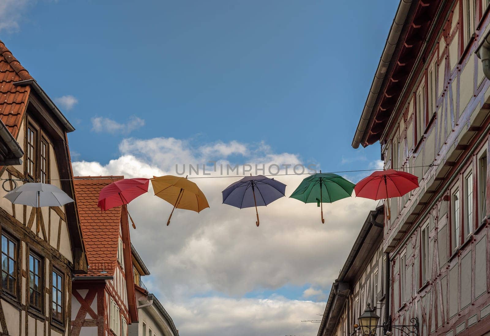Half-timbered houses in the historic old town of Hofheim am Taunus, Germany