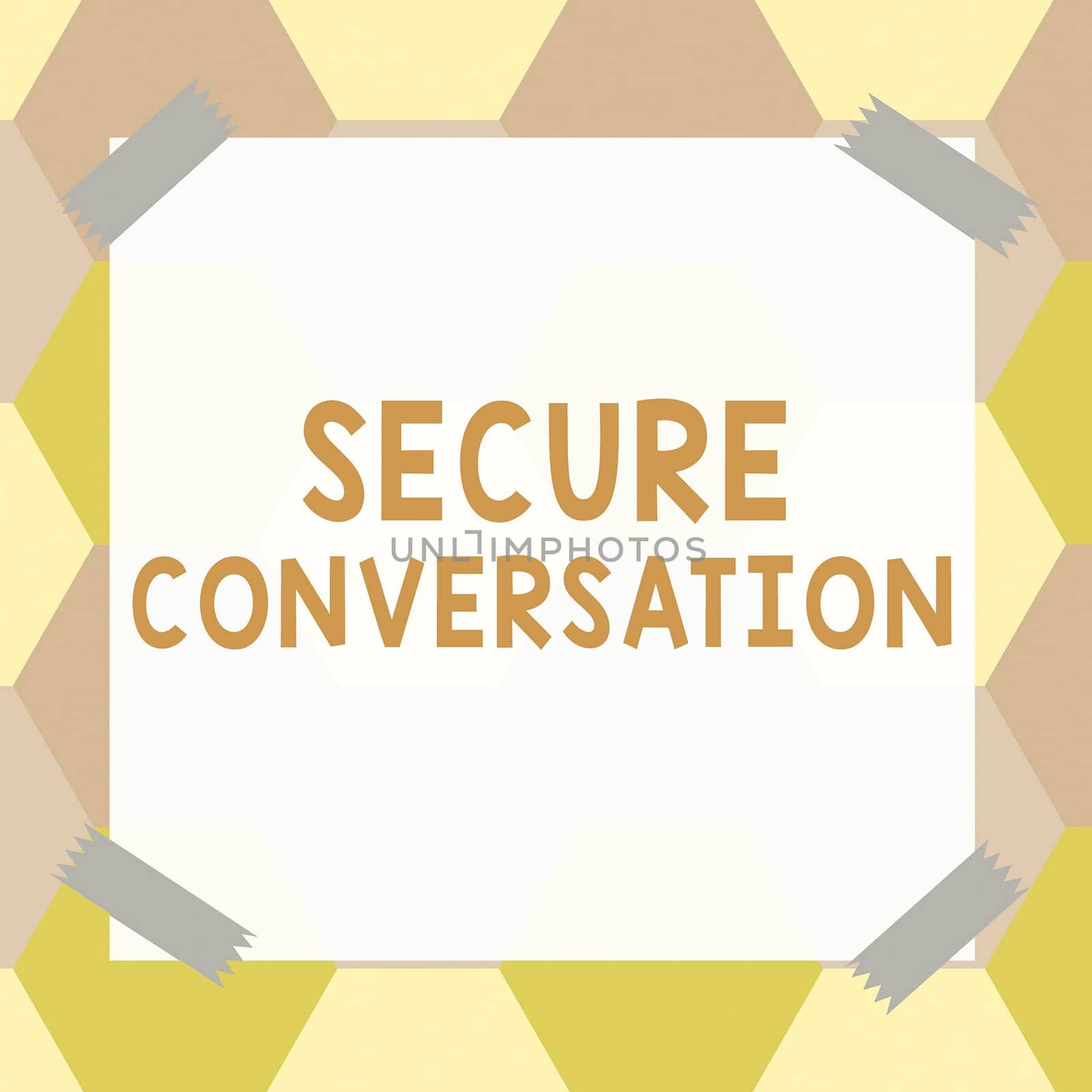 Sign displaying Secure Conversation, Concept meaning Secured Encrypted Communication between Web Services