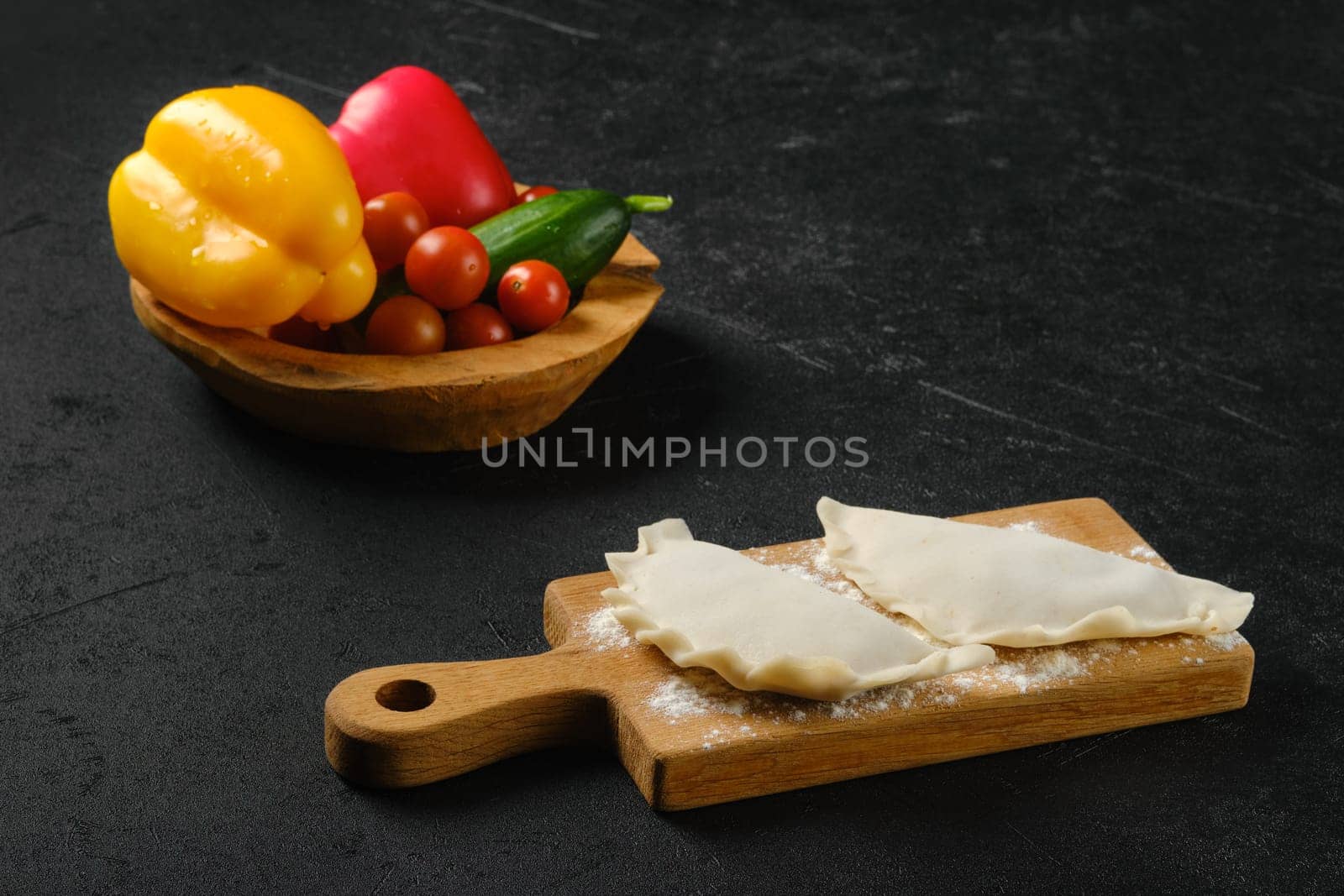 Cheburek - a pie made of thin unleavened dough stuffed with lamb and hot spices
