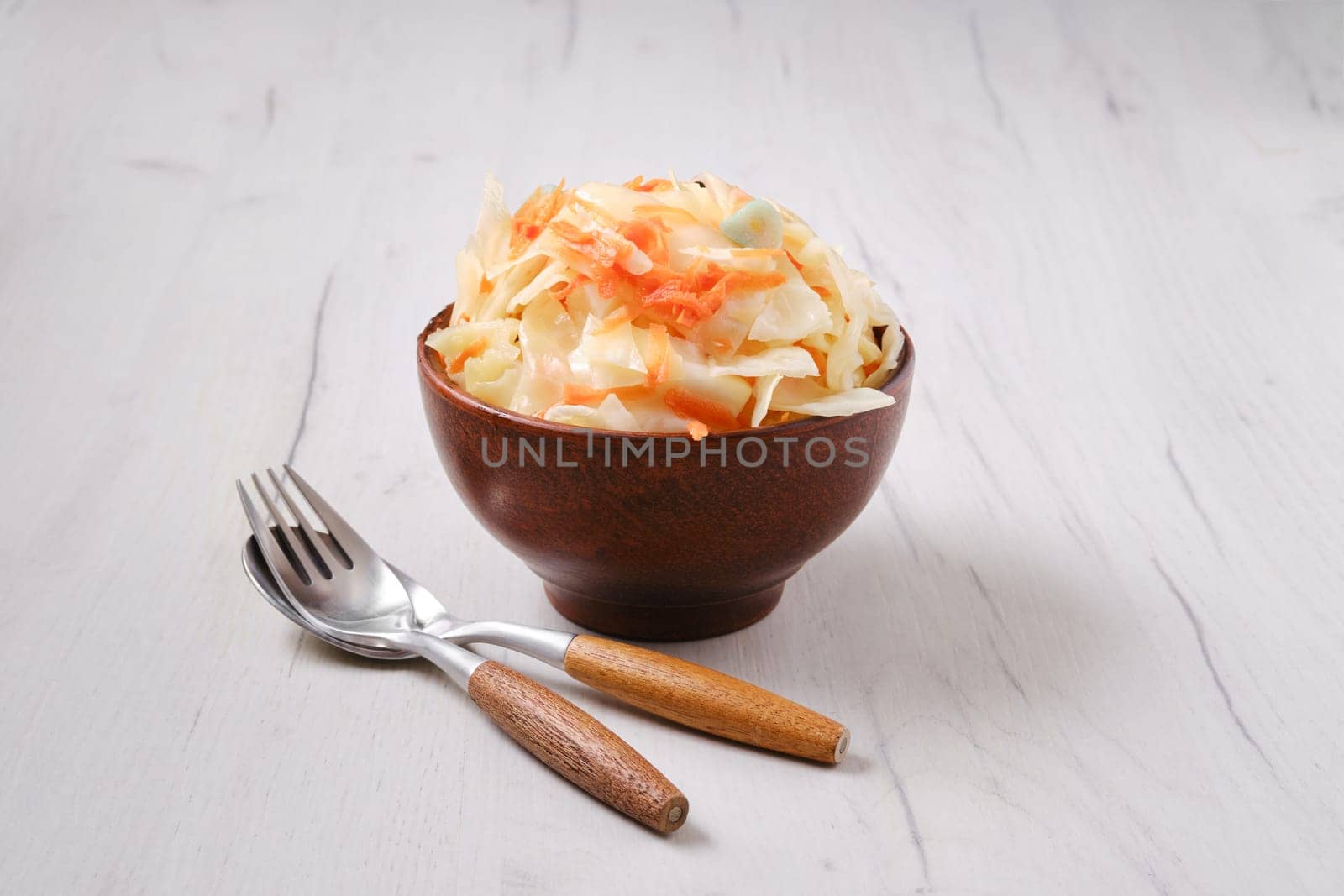 ?lay bowl with homemade pickled cabbage