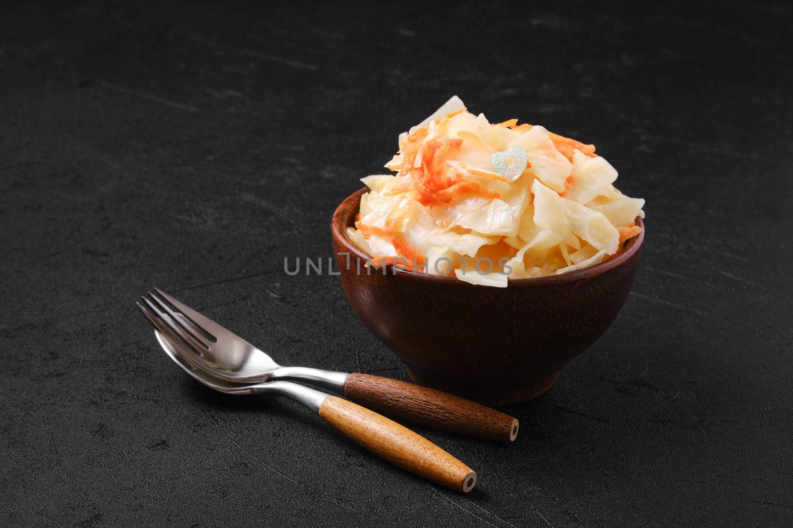 ?lay bowl with homemade pickled cabbage