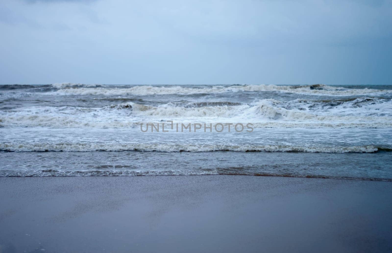 Sea Waves Crushing On Ocean Floor. Nature Background. Focus on Foreground. Puri, Odisha, India