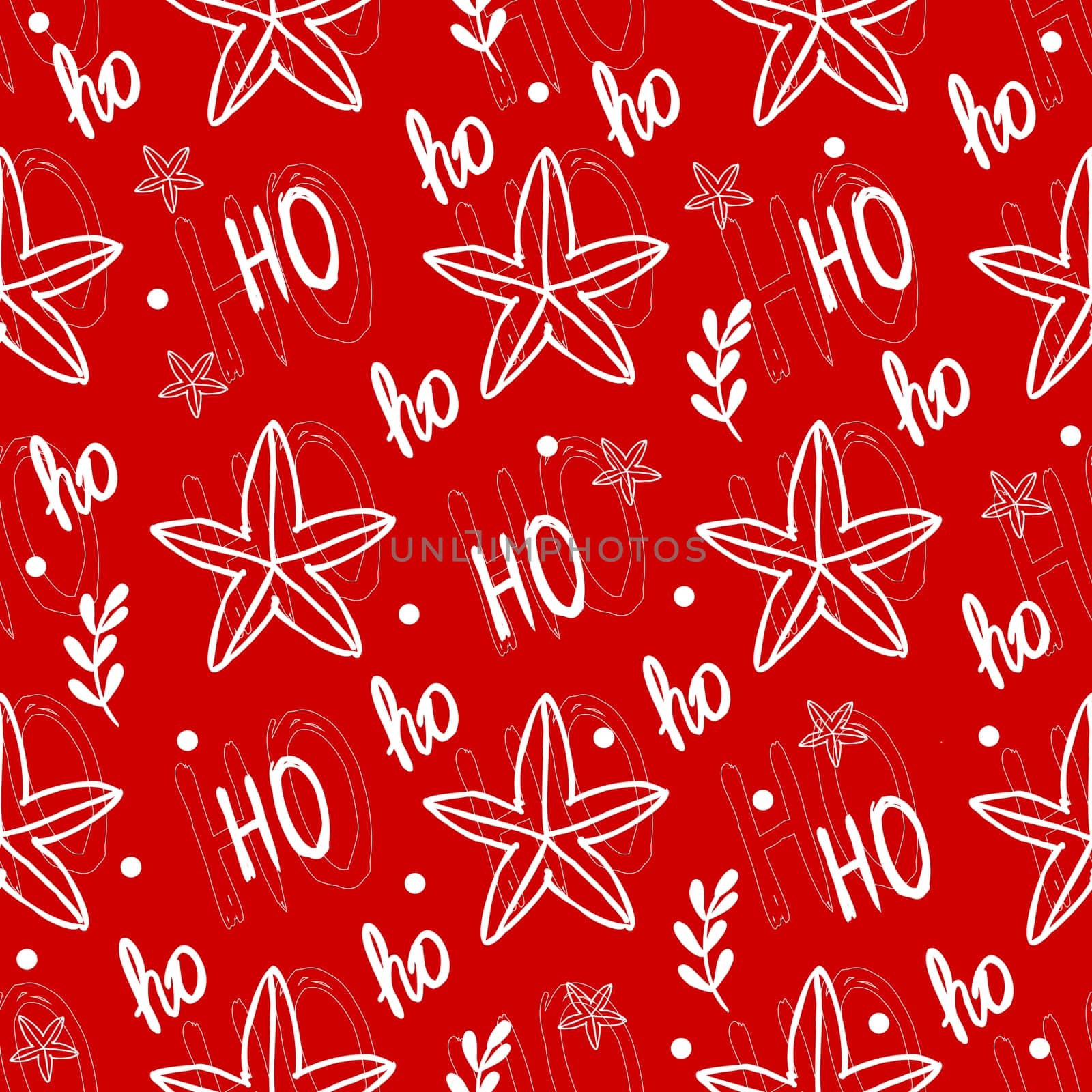 red christmas. Seamless modern pattern with Christmas symbols. Suitable for wrapping paper and holiday textiles