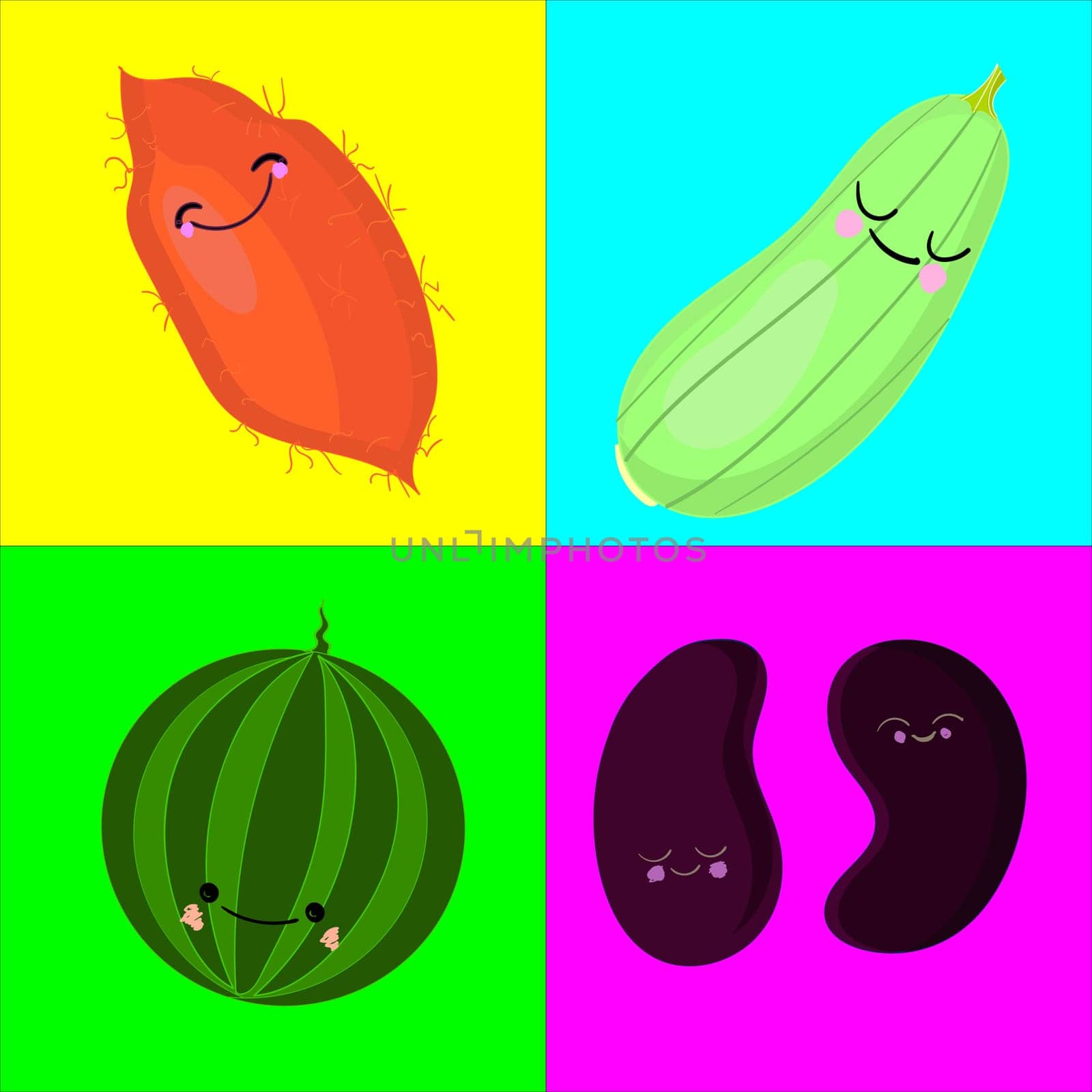 A game for children of preschool age. Card for the development and training of children s memory. Cards on the subject of vegetables. Vector illustration