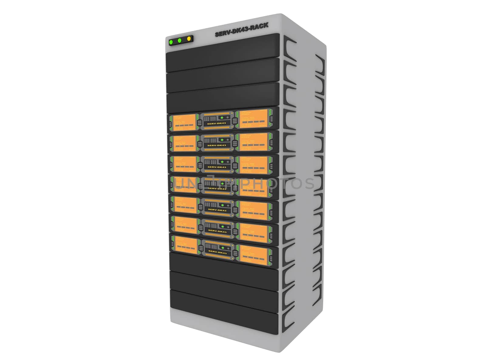 3d servers - orange #1.