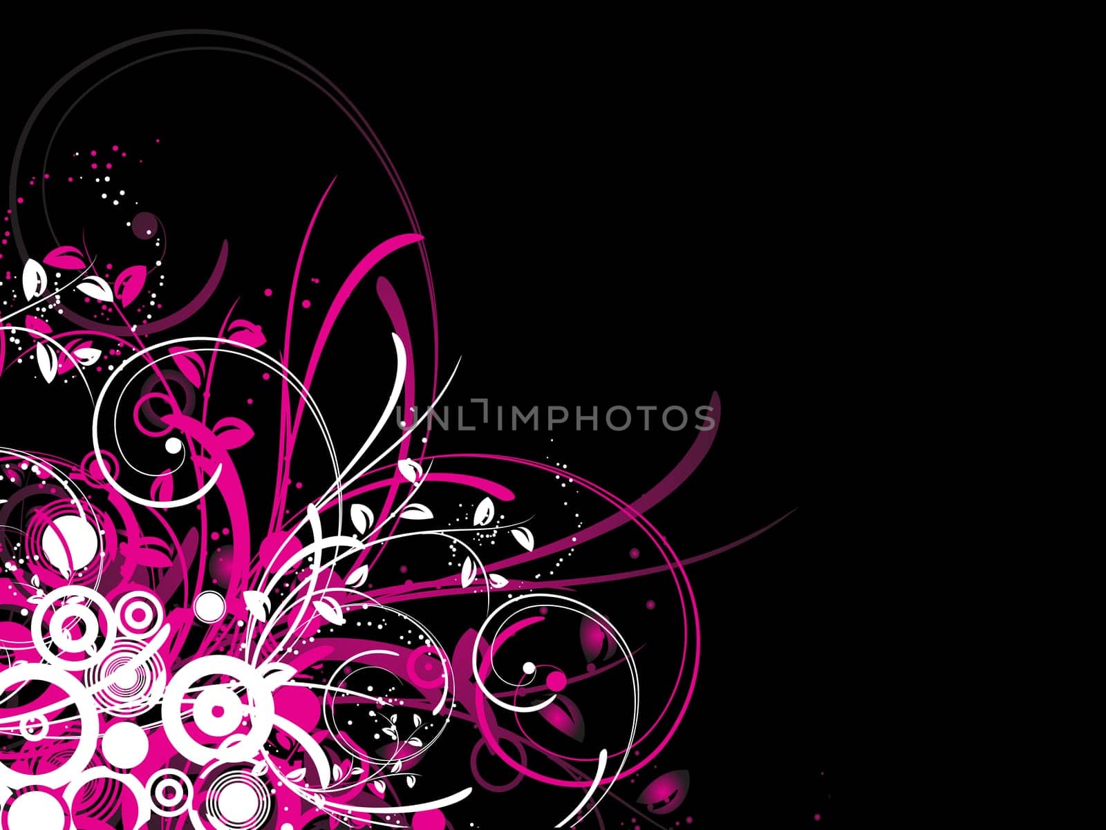 Chaotic floral background