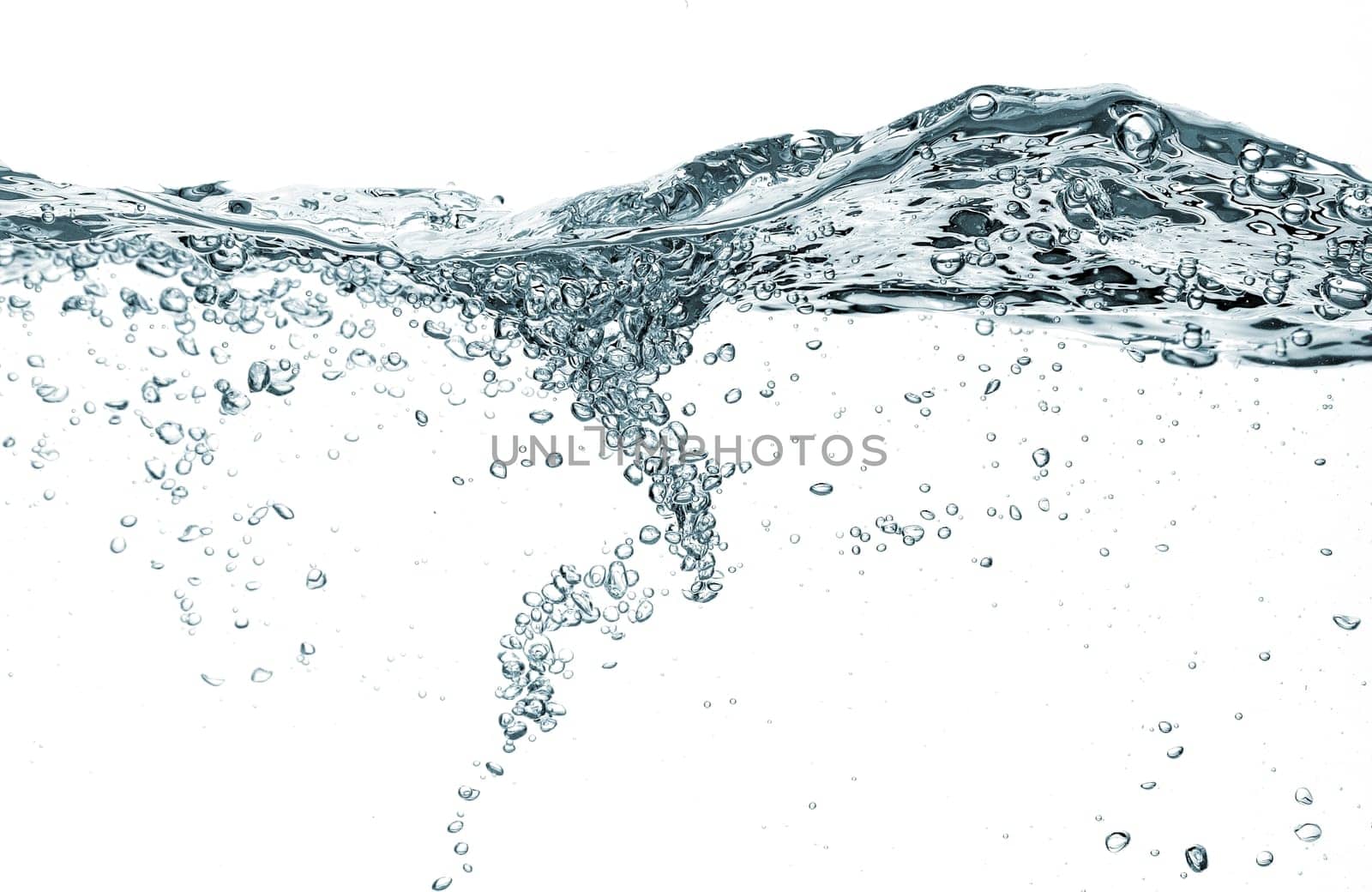 water bubbles isolated on white background