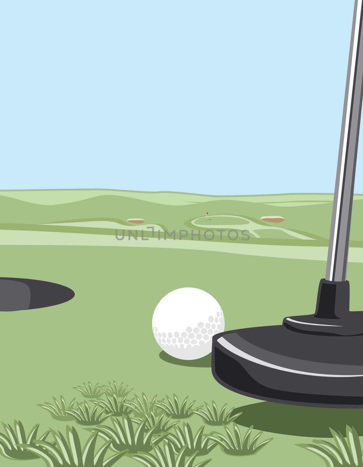 Close up on the green