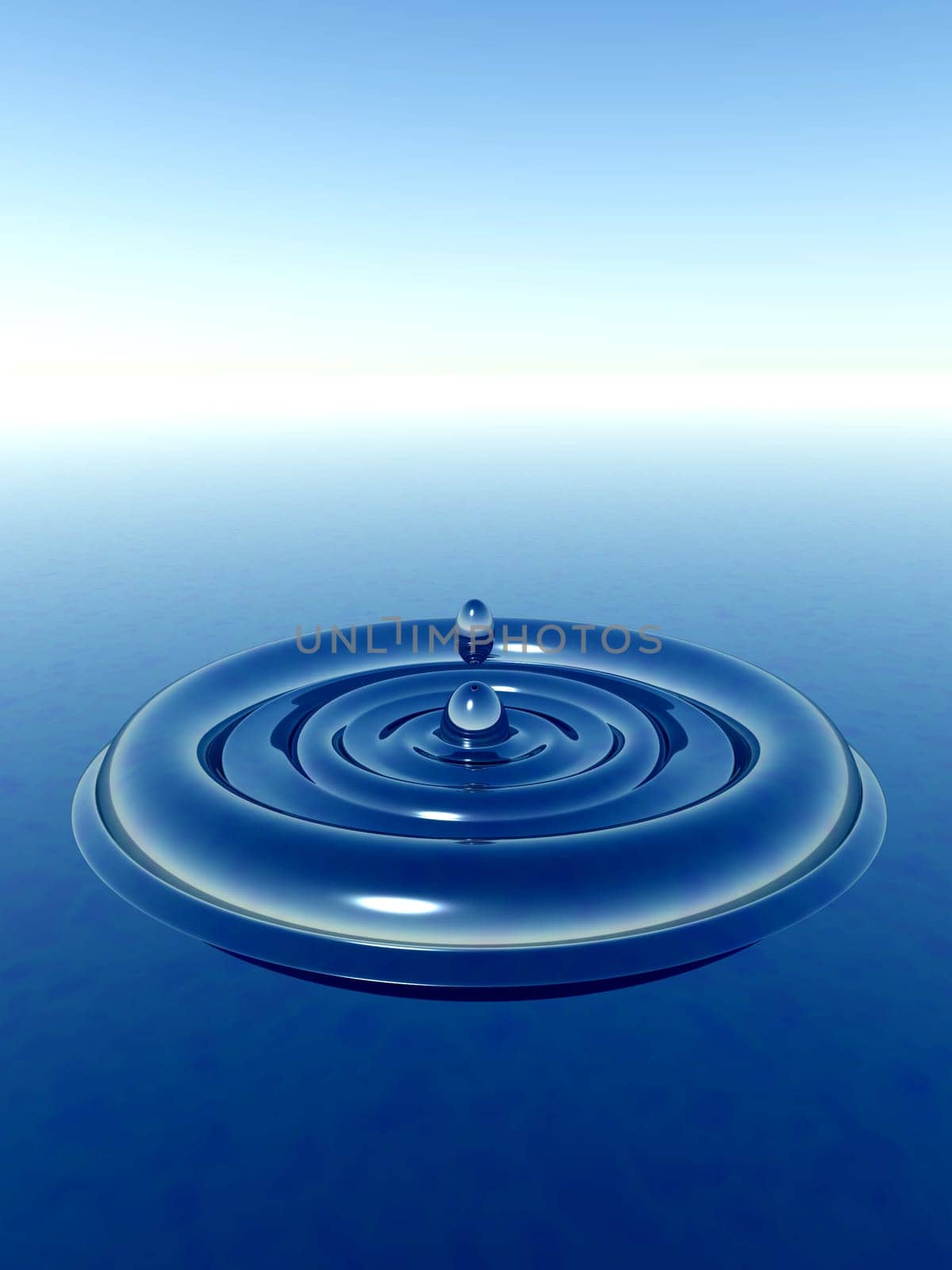 A computer created image of a liquid ripple.