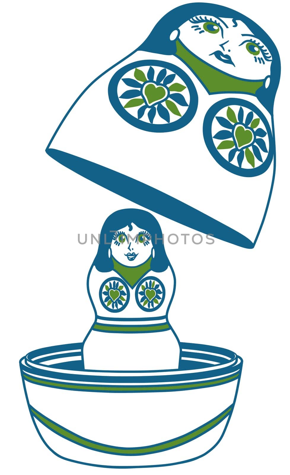 Russian illustration matrioshka