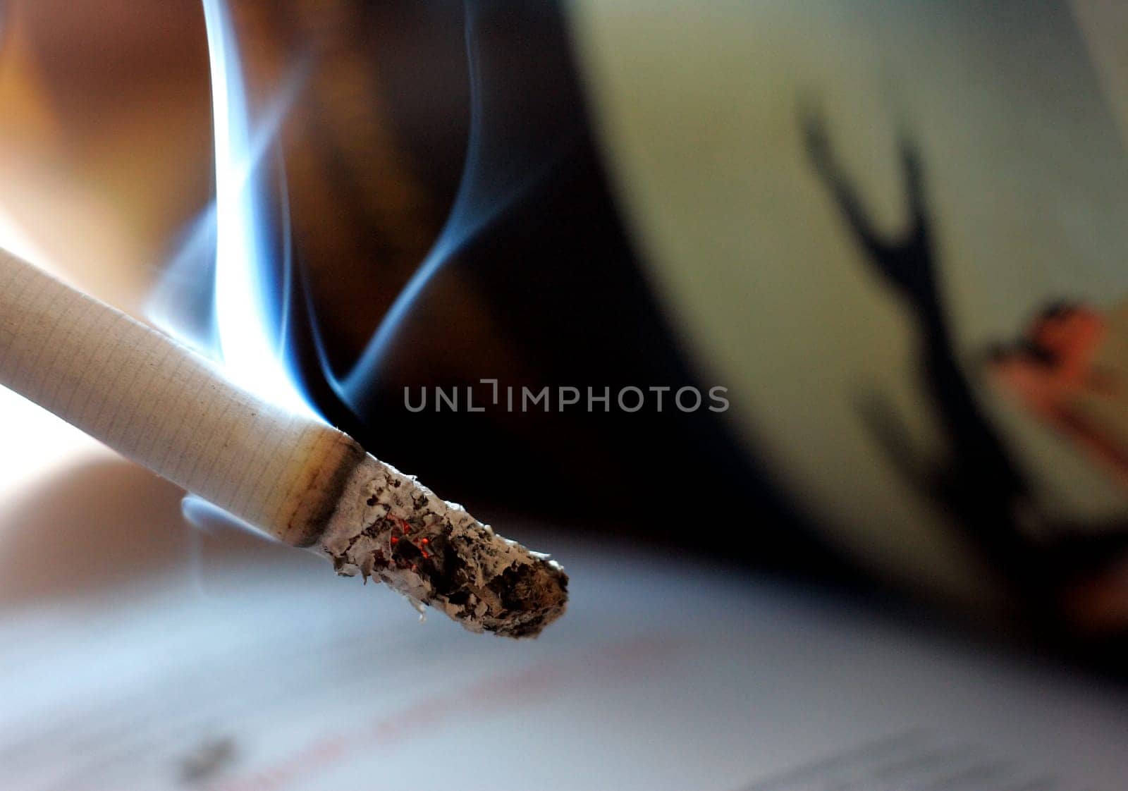 The image of the lit cigarette