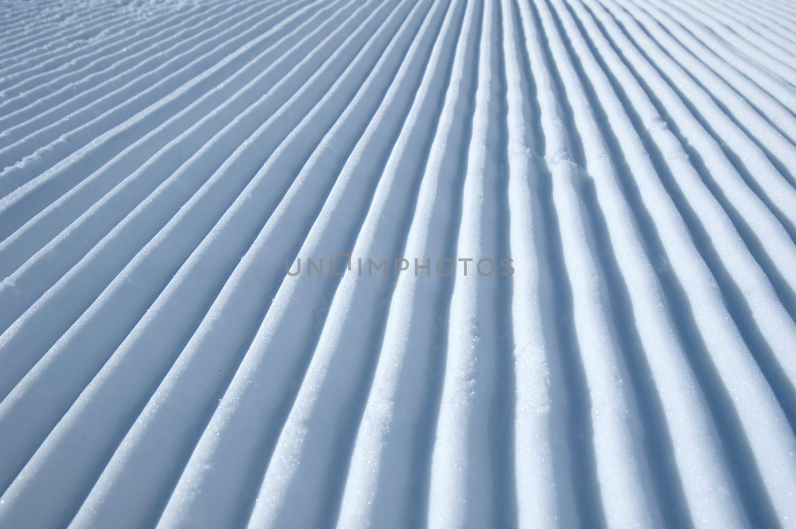 lines in the snow made by a snowmobile