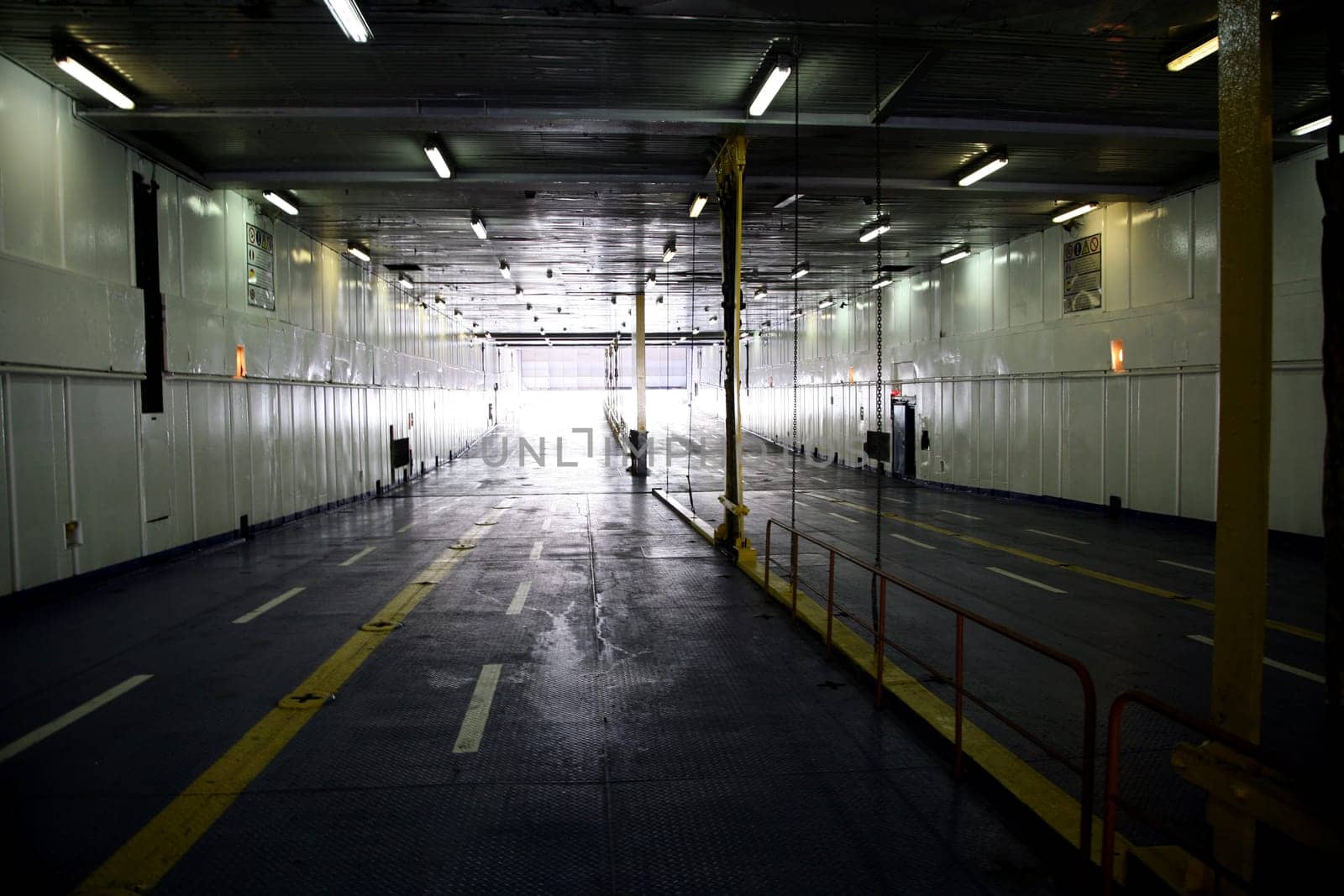 boarding zone in a boat on the port of Algeciras