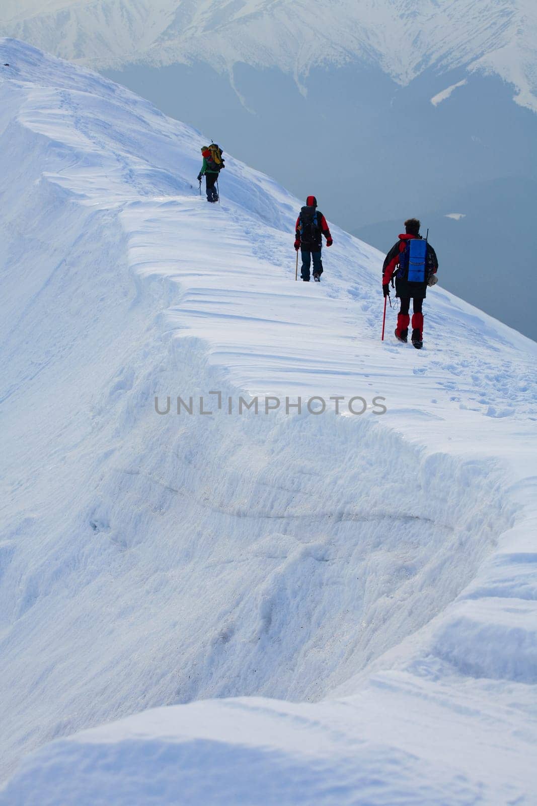 Trekking in Piatra Craiului Mountains, Romania.