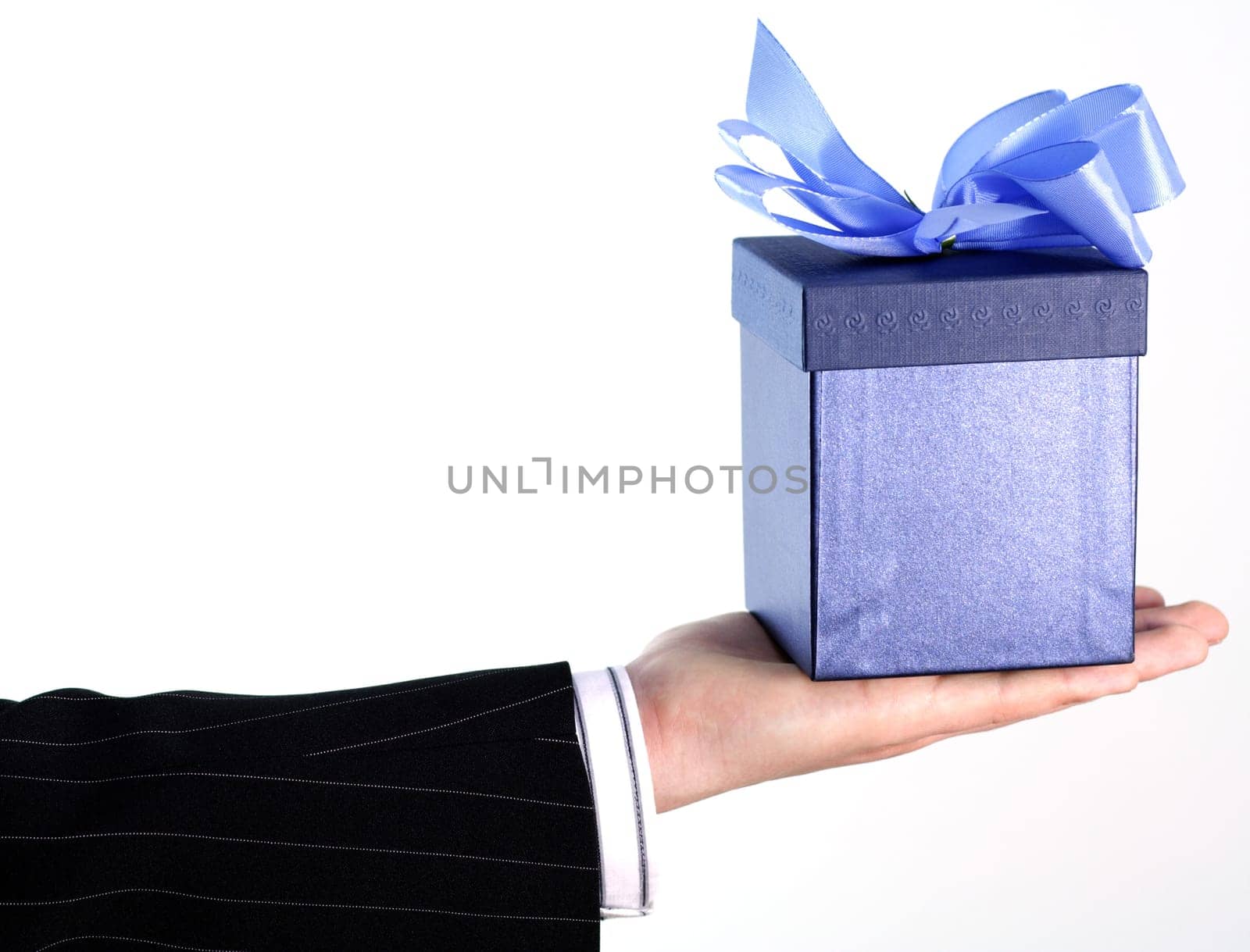 Businessman with gift