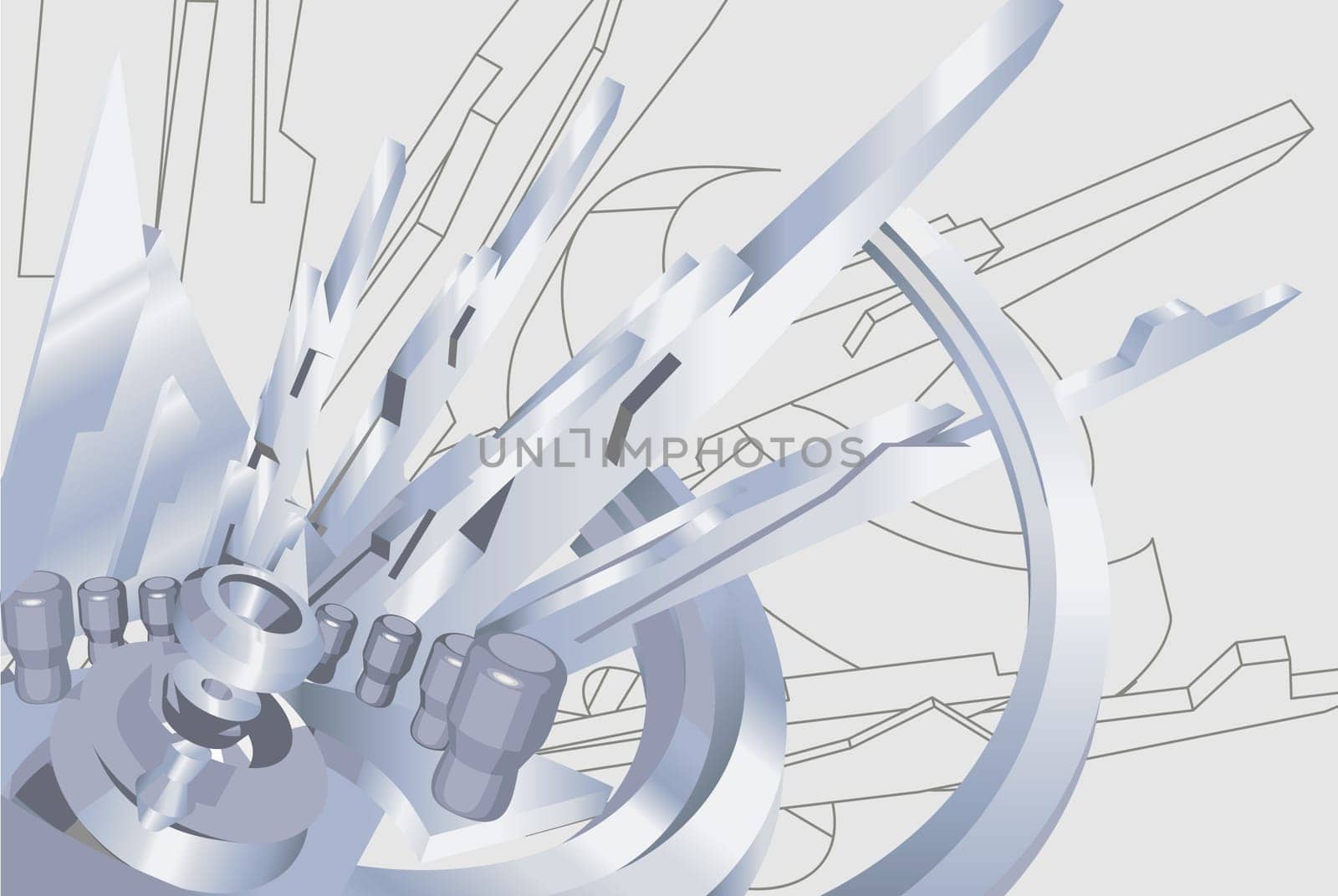 an industrial / technological background or design element.