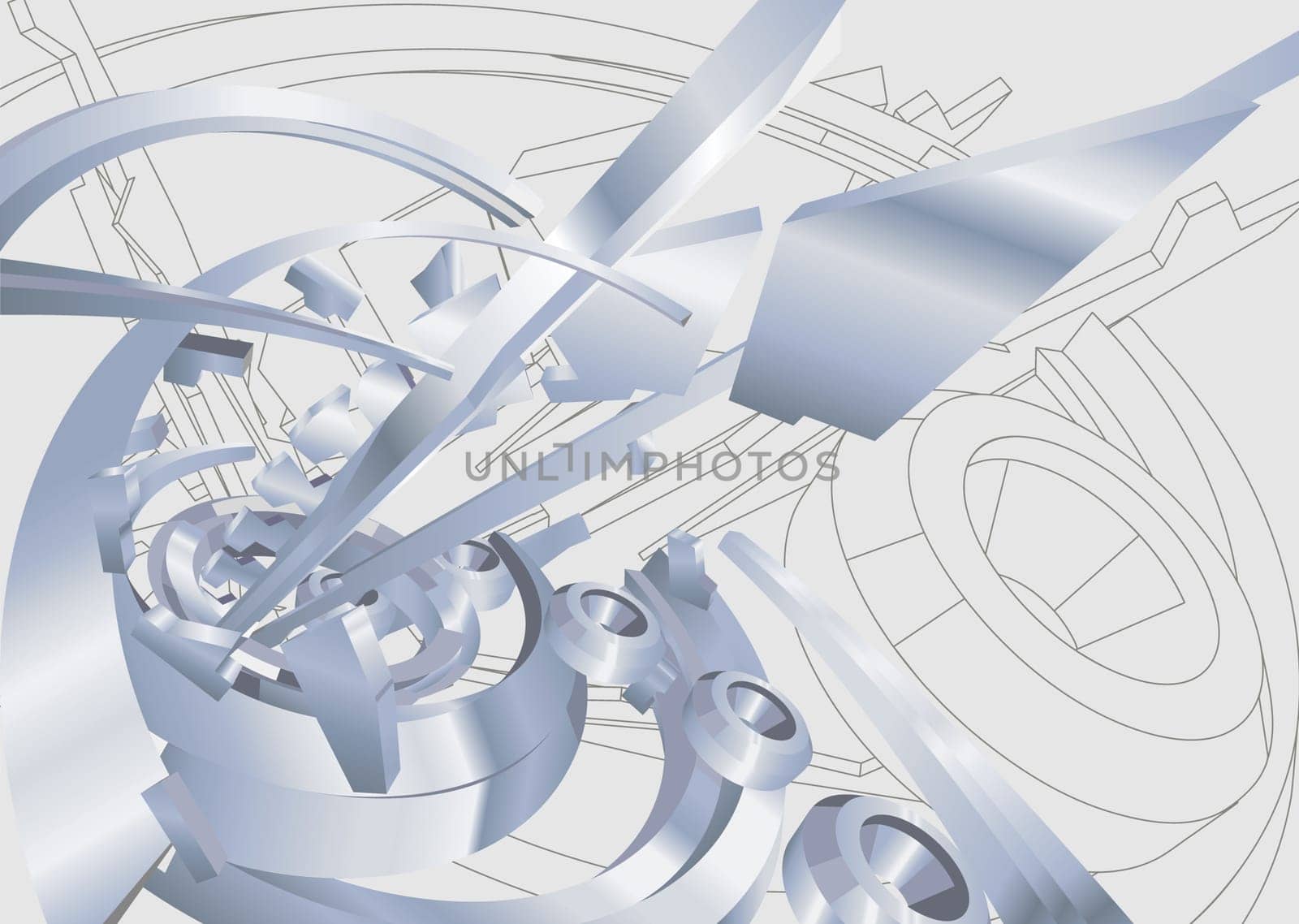 an industrial / technological background or design element.