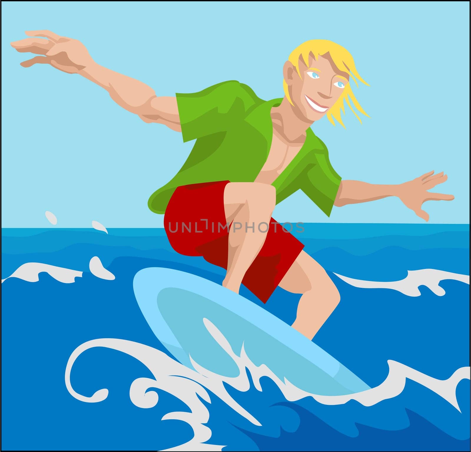 a surfer surfing a wave