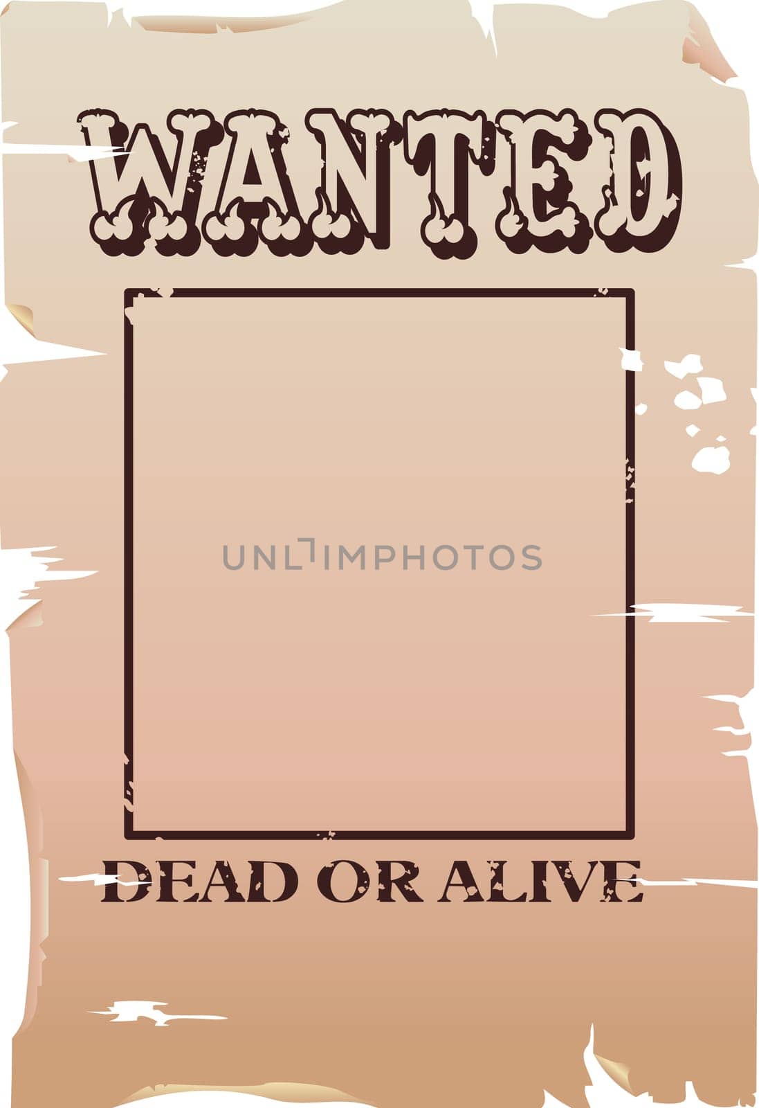 a vector wanted poster, type created for the poster.