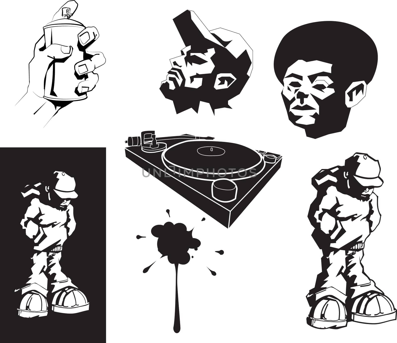vector urban motifs/ stencils.