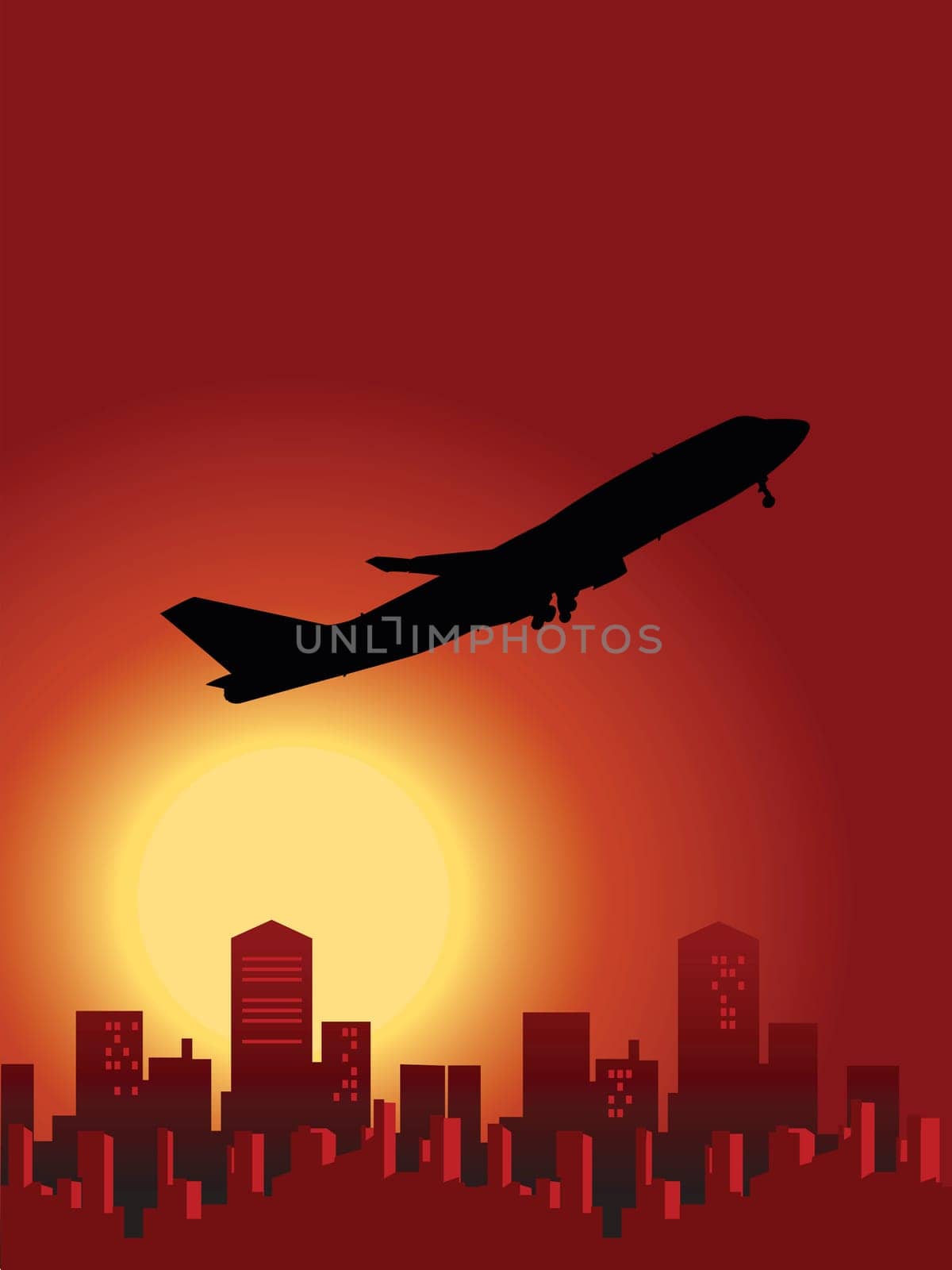 silhouette of a plane flying over the clouds