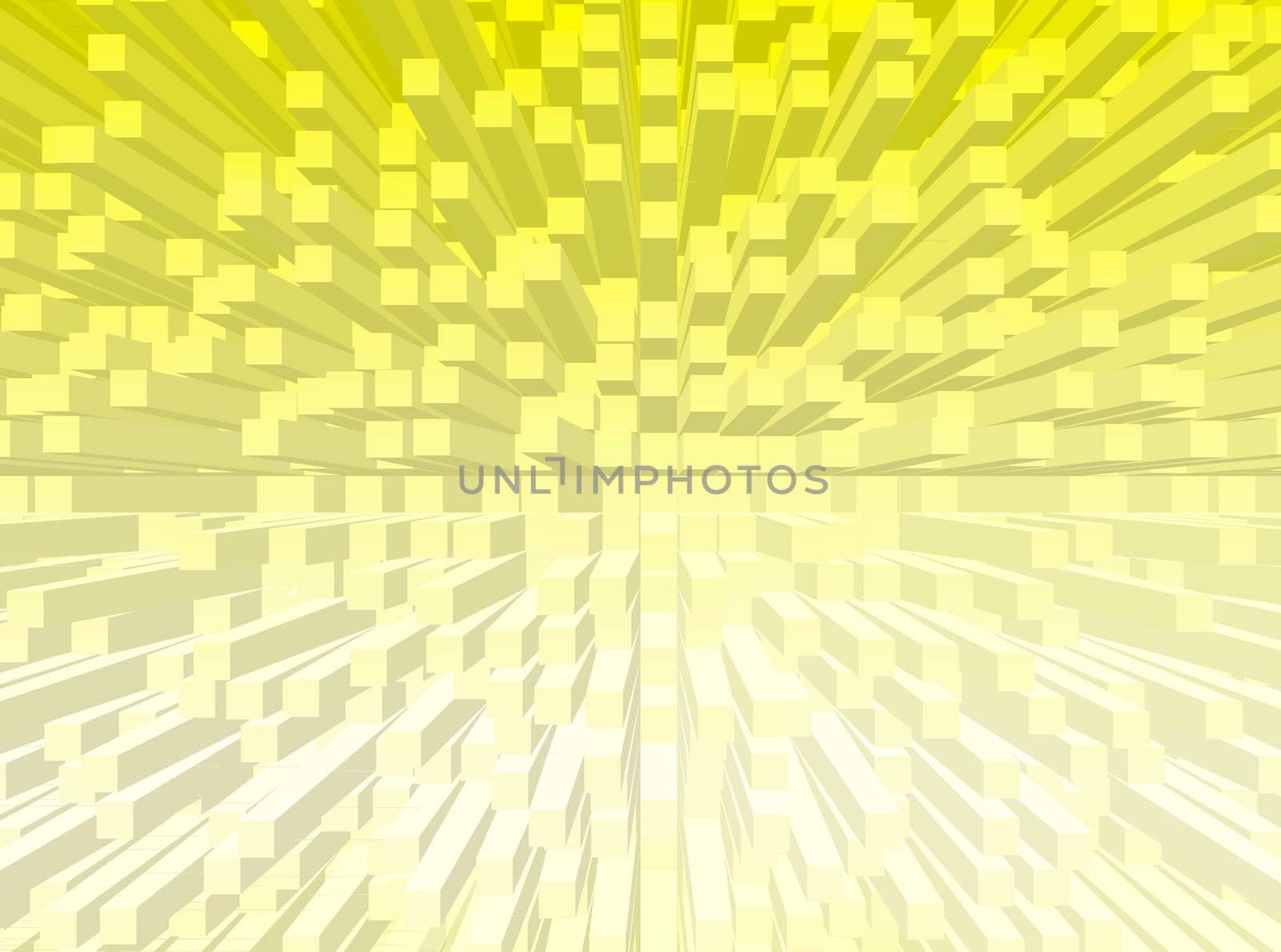 An abstract background with cubes and yellow colour
