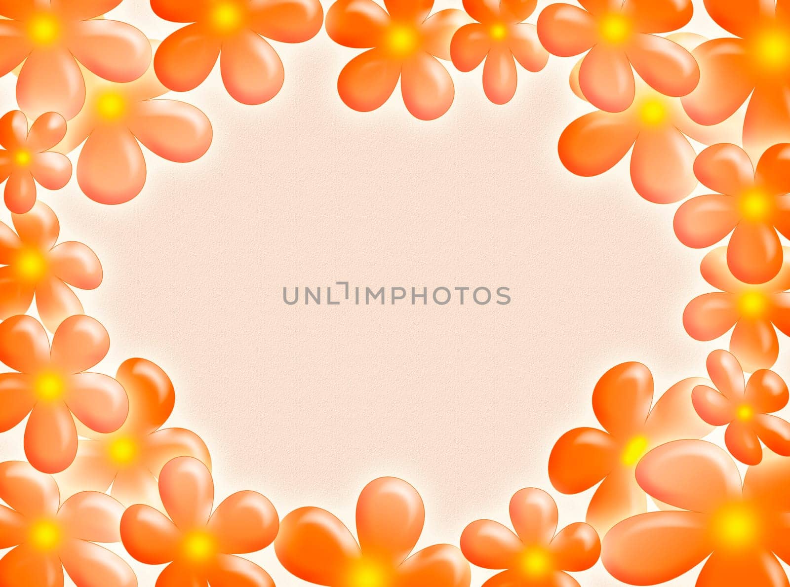 A very spring background with colourful flowers as frame