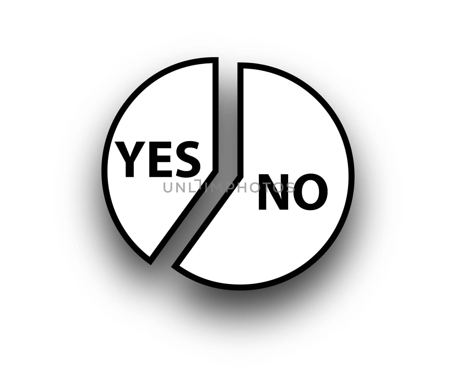 An image of a graphical pie chart, it could be useful for business concepts.