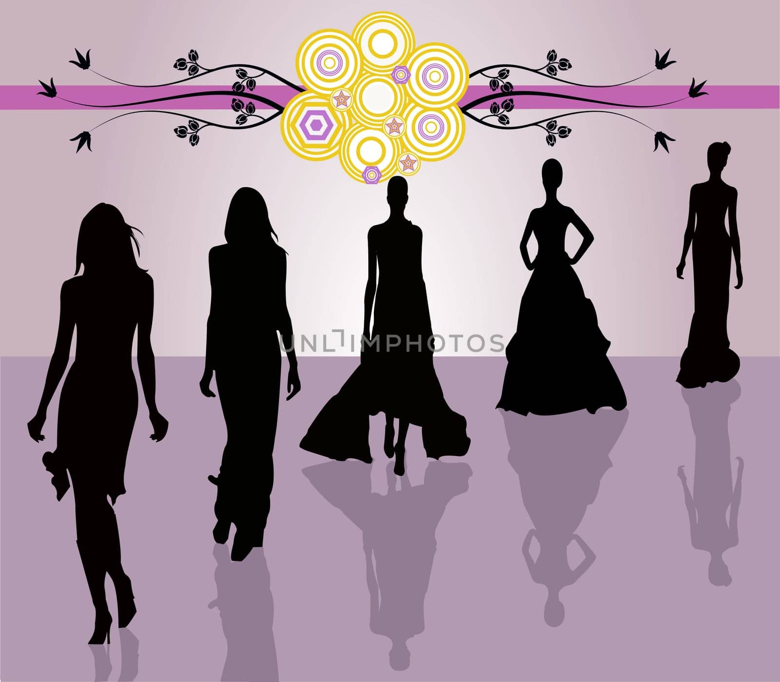 Fashion girls - vector illustration