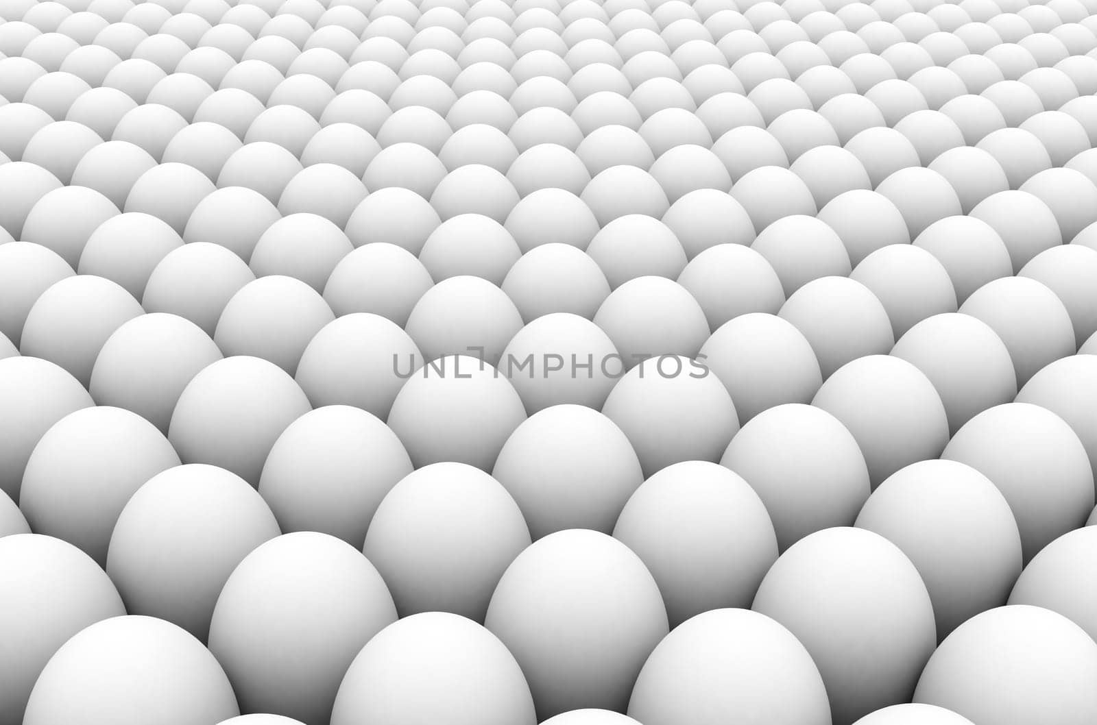 3d image of an egg army formation