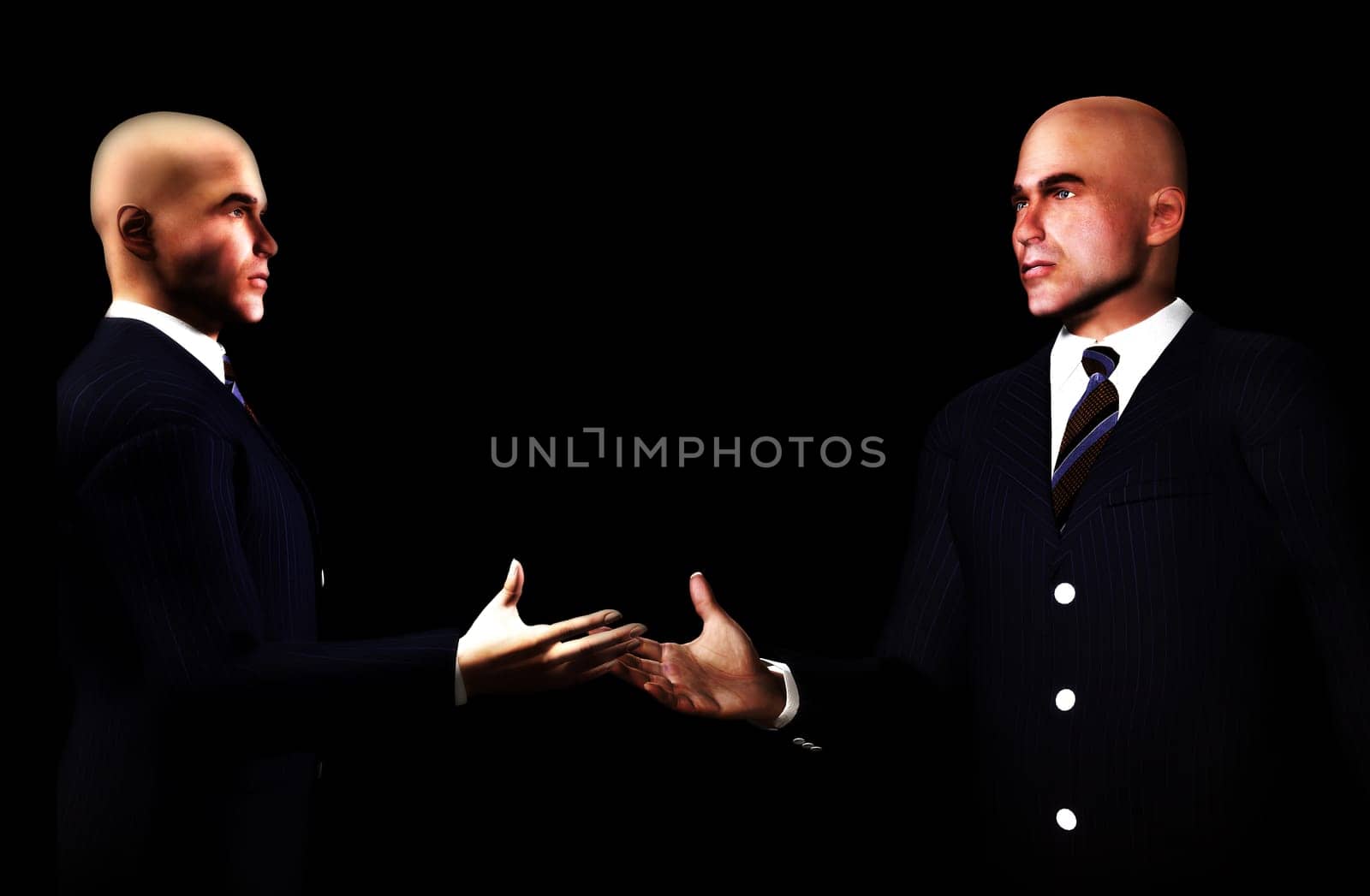 An image of two businessmen about to shake hands.