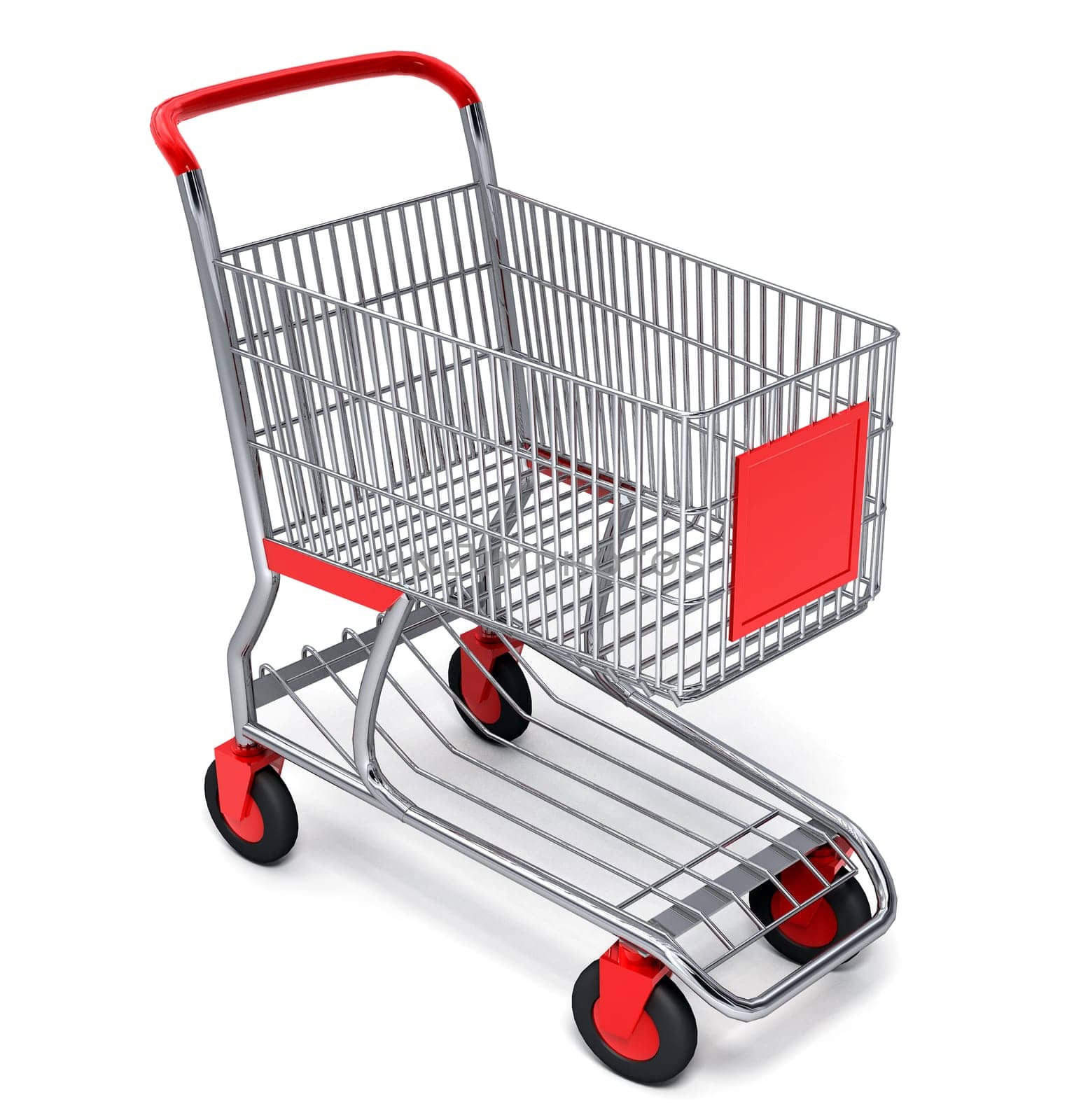 Shopping cart turbo speed over white background