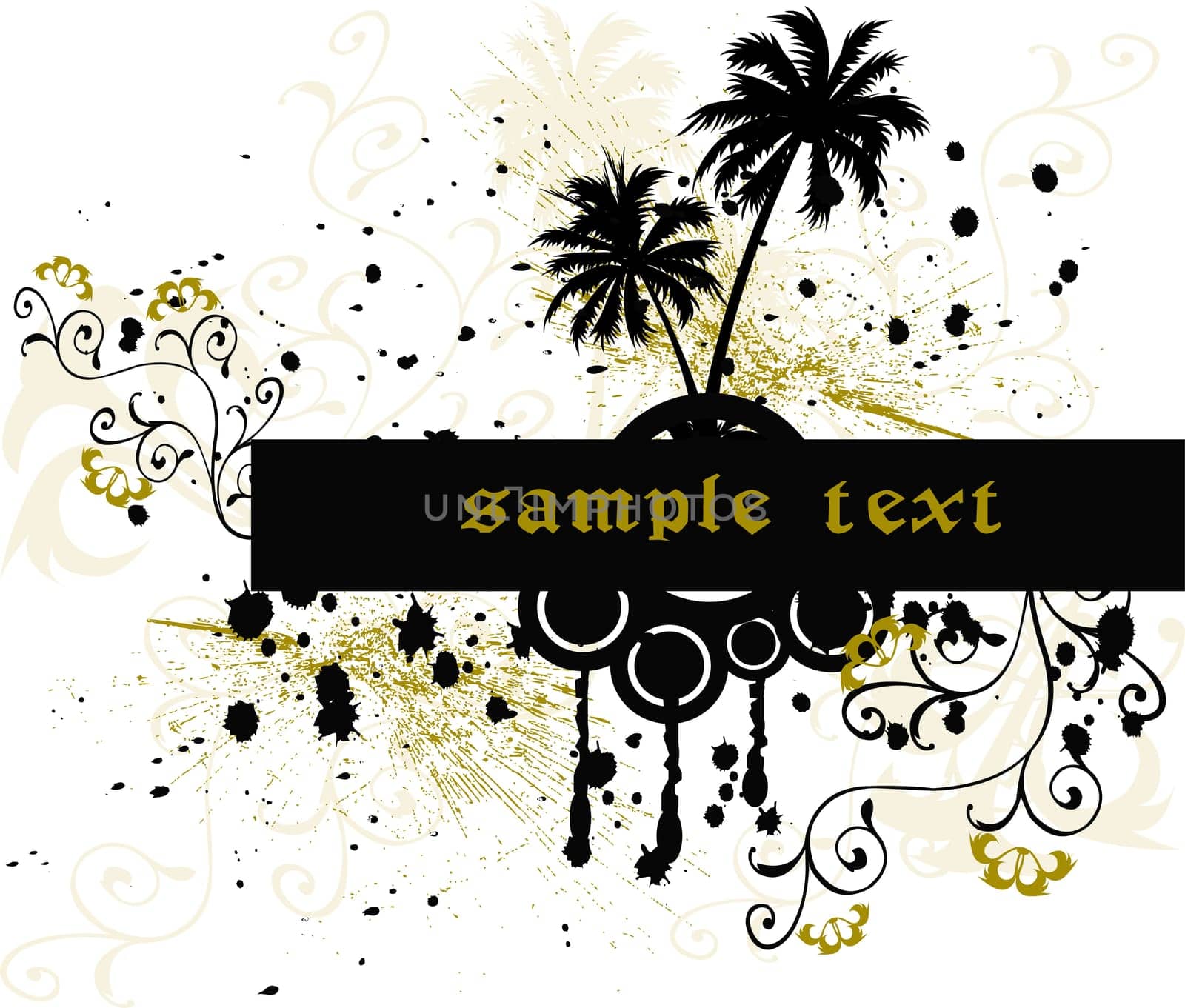 Abstract background with frame - art vector illustration