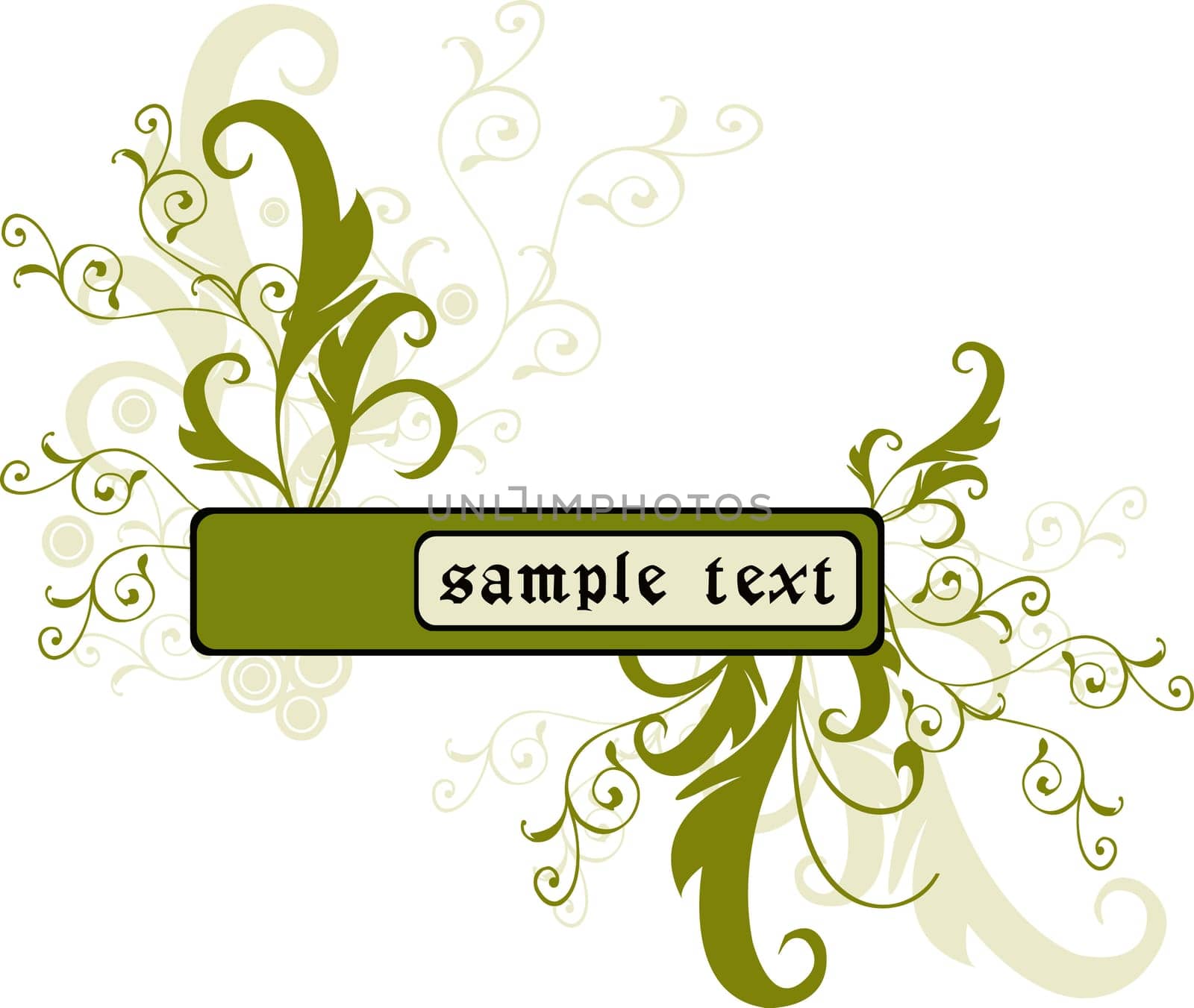 Abstract  floral frame, element for design - vector