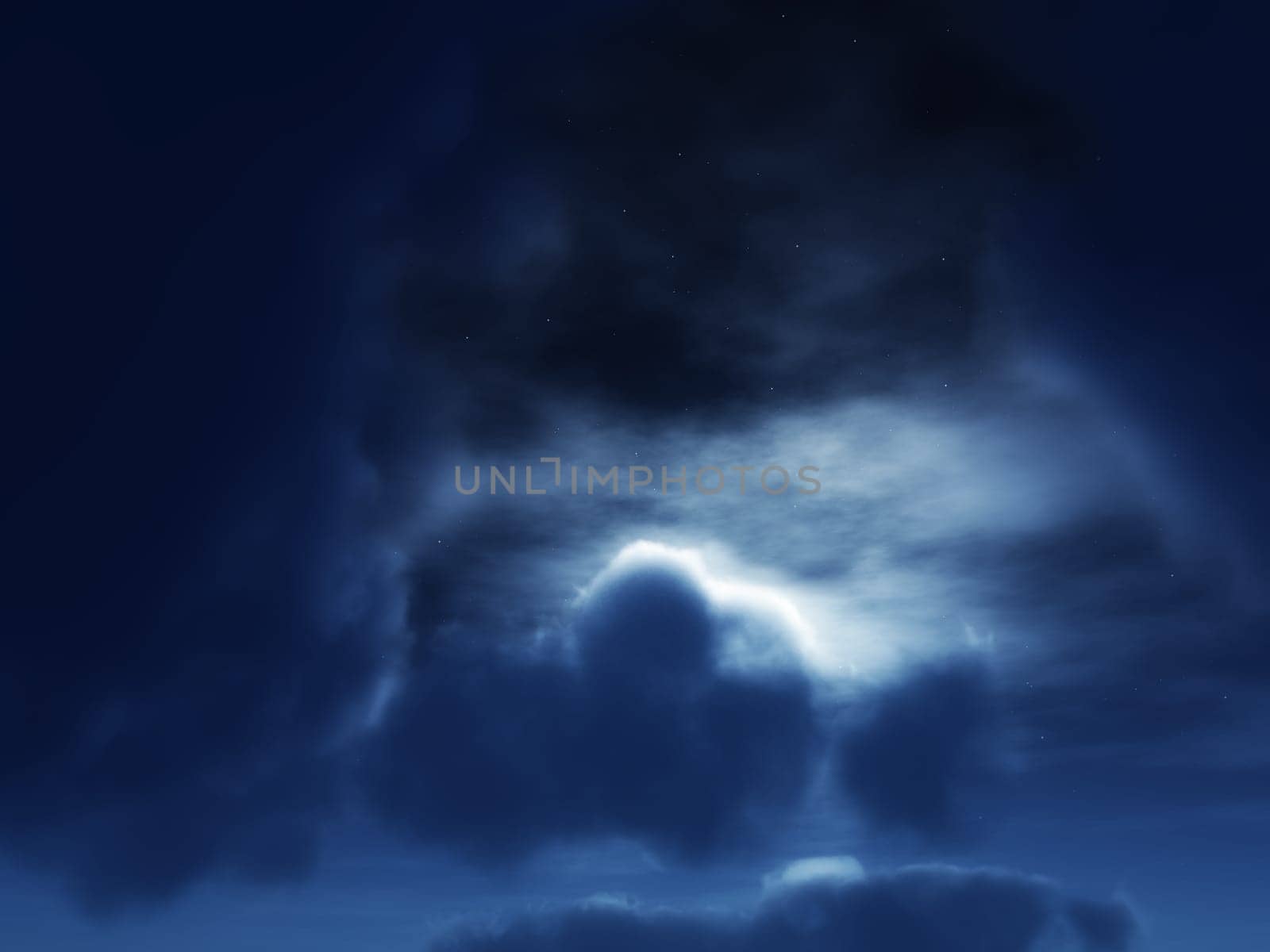 An image of the moonless but cloudy night time sky background.