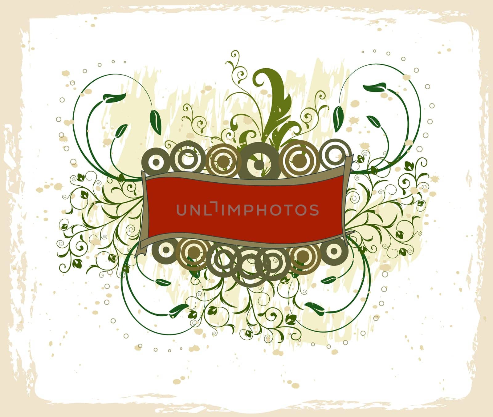 Abstract  art floral design background  illustration