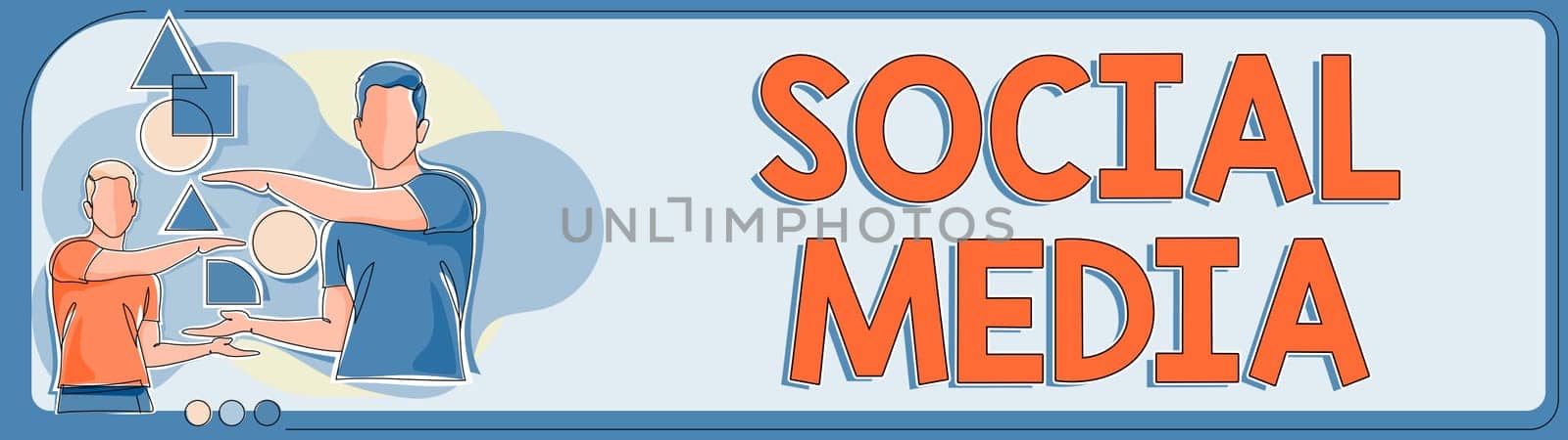 Handwriting text Social Media, Business approach Online communication channel Networking Microblogging