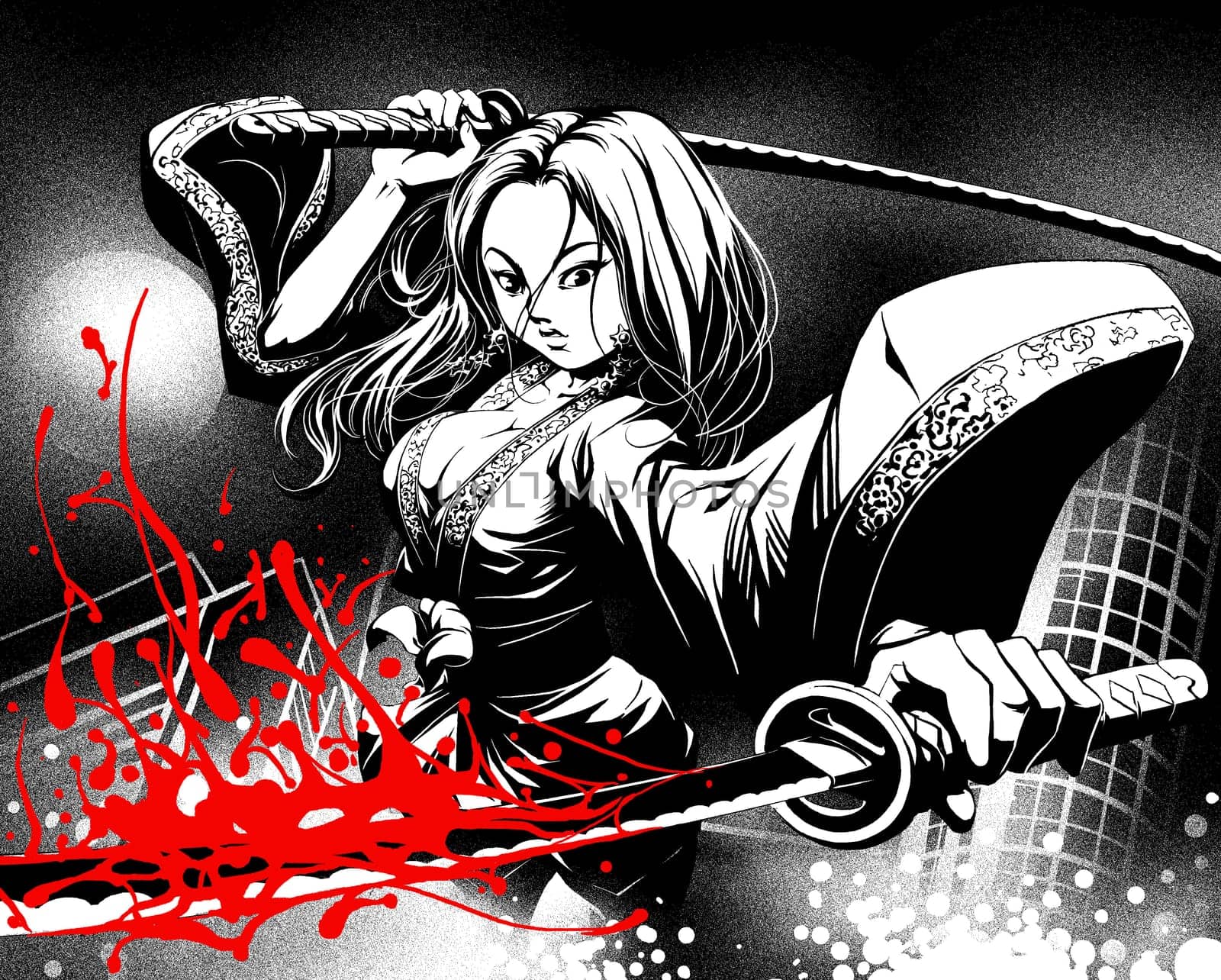 This illustration is a nice mix of the US comic style and the japanese famous manga art