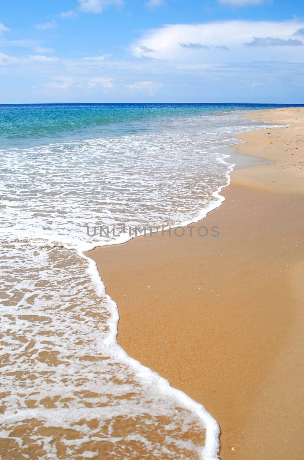 whitewash on tropical caribbean island