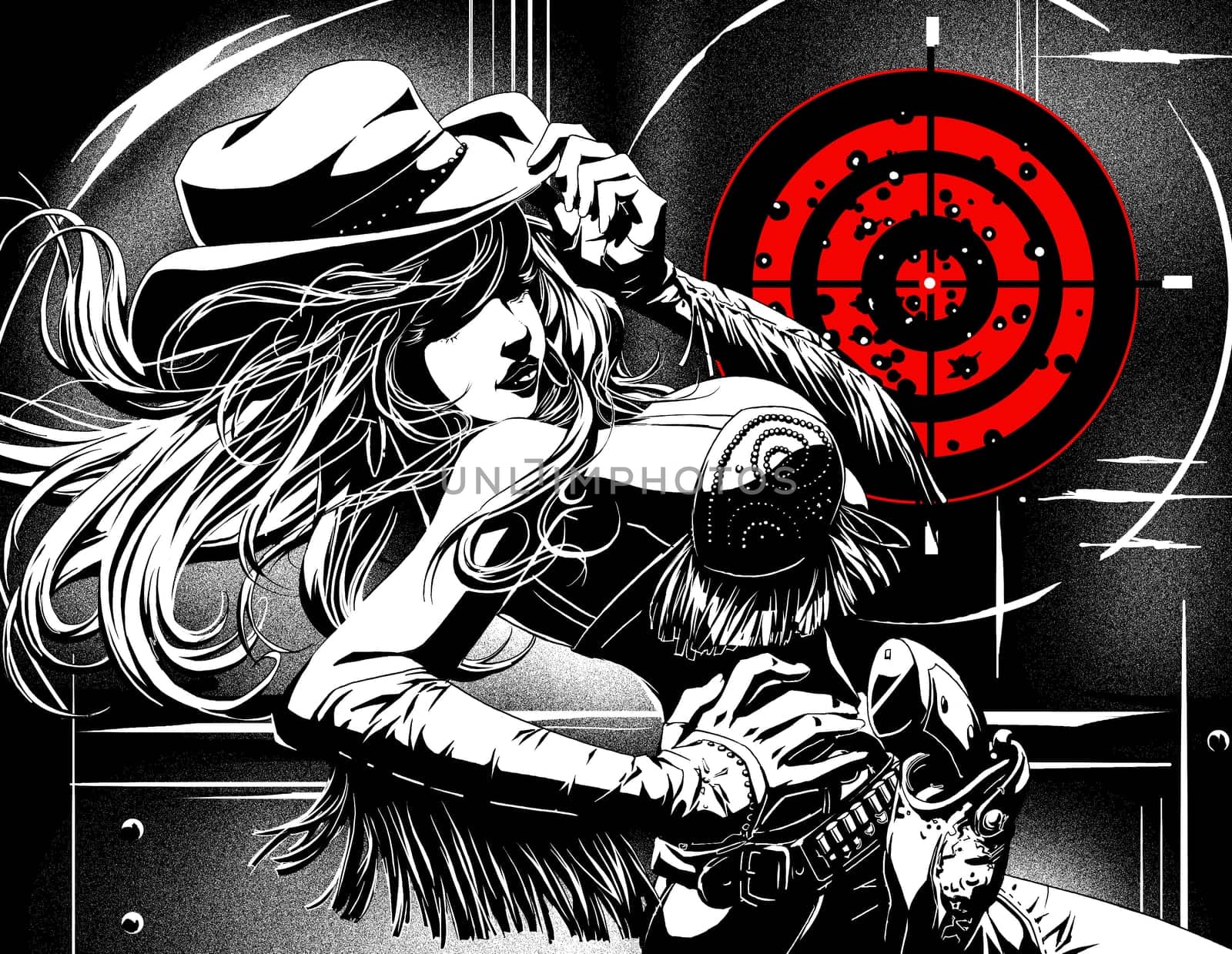 This illustration is a nice mix of the US comic style and the japanese famous manga art